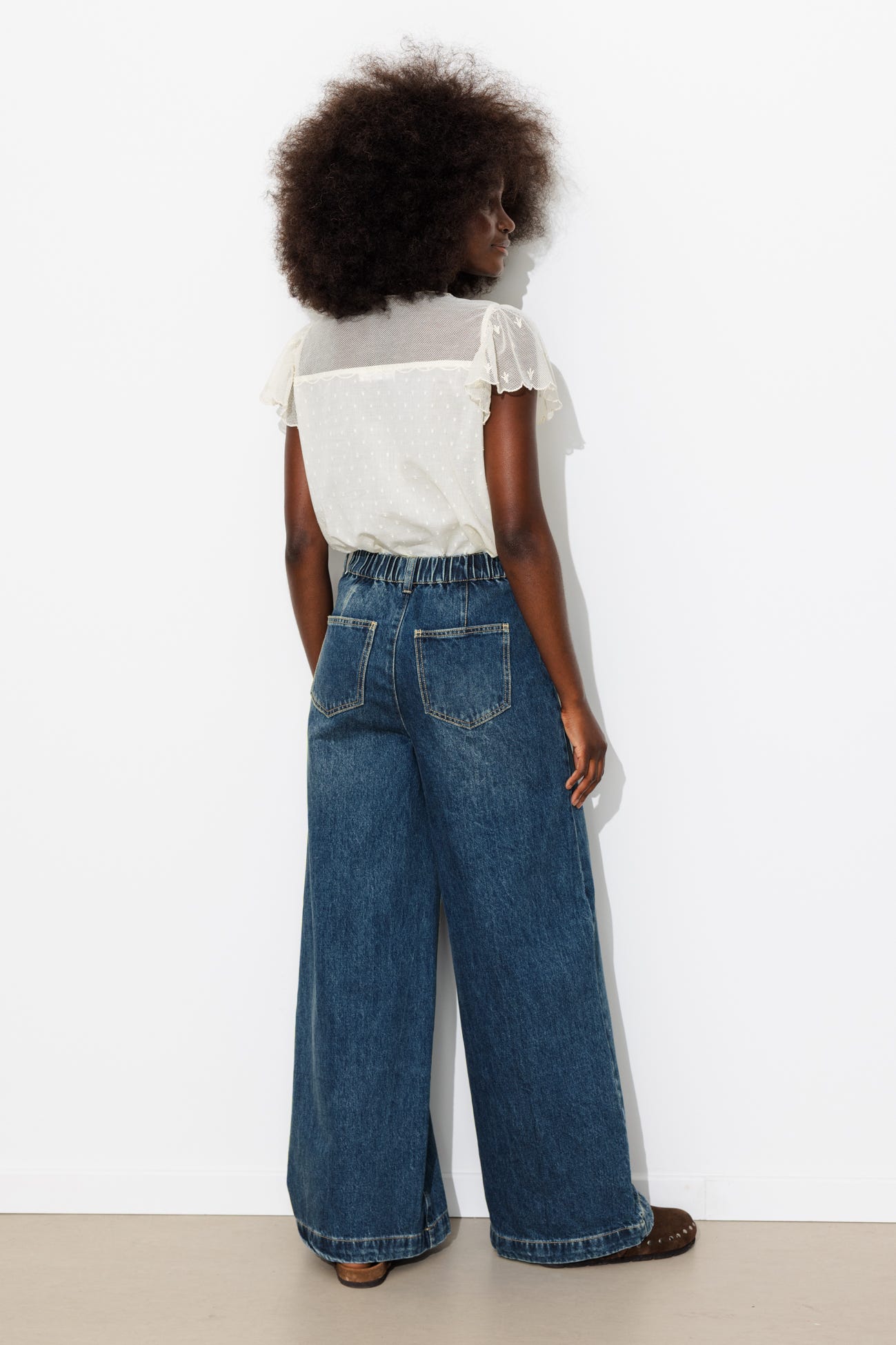 CESAR jean large taille haute