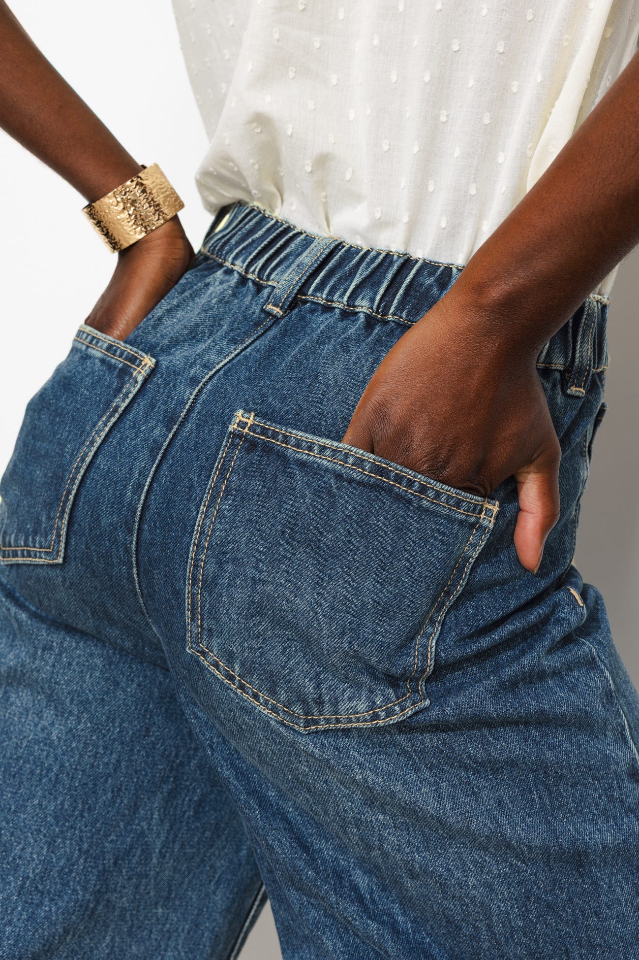 CESAR jean large taille haute