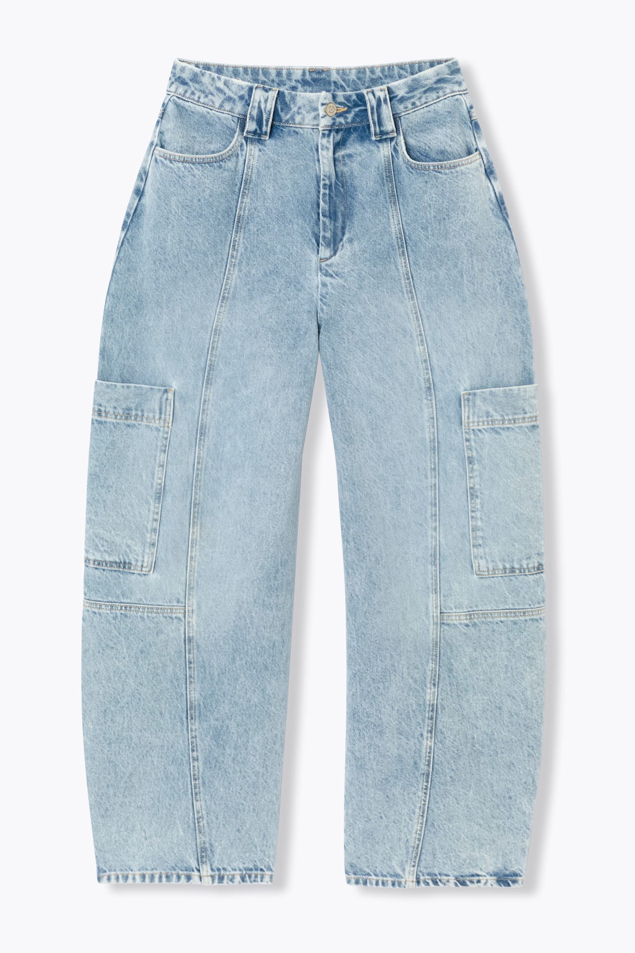 Jean balloon cargo Femme