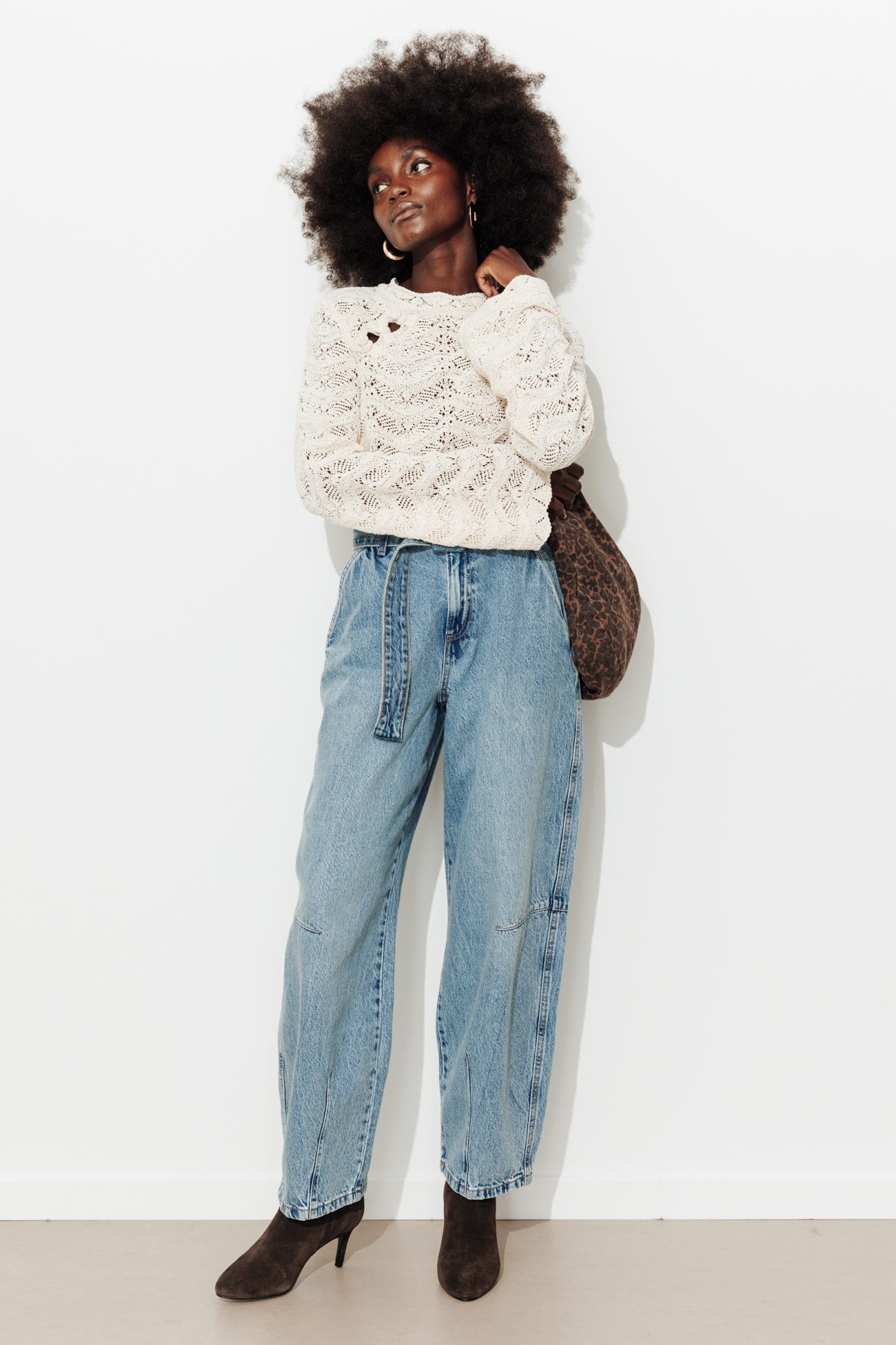 High Waist-Paperbag-Jeans