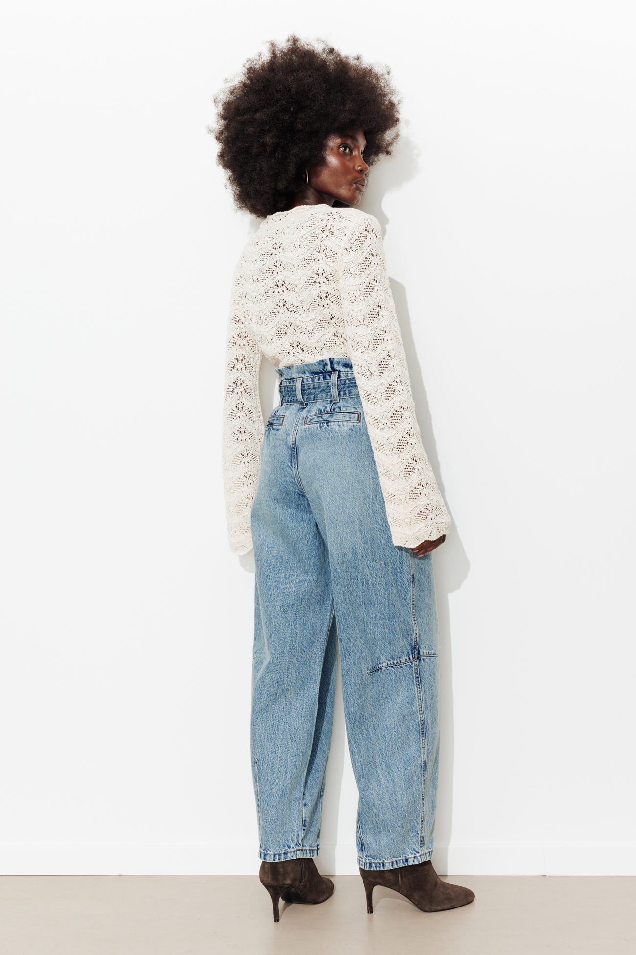 High Waist-Paperbag-Jeans
