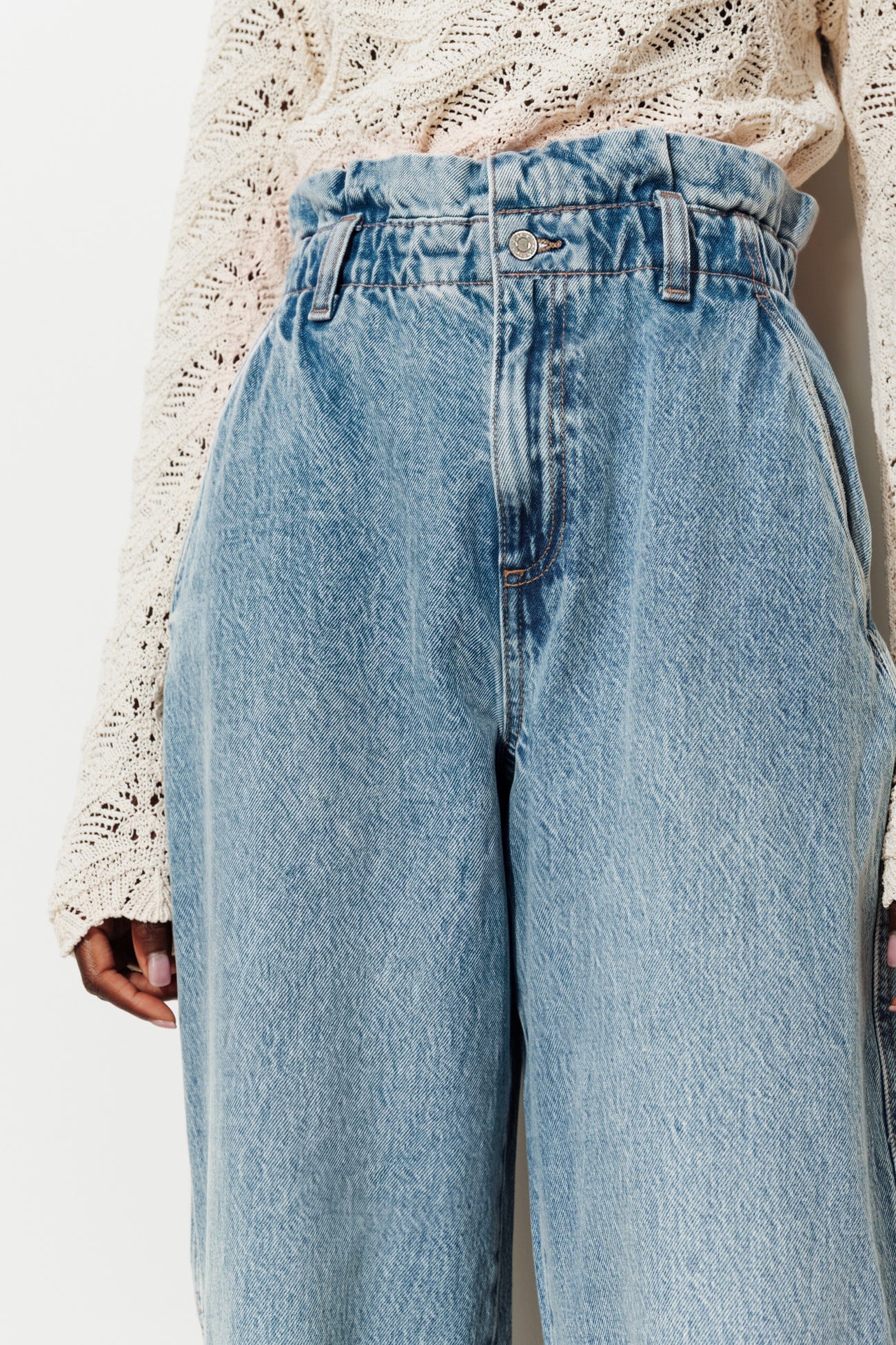 Jean taille haute Femme