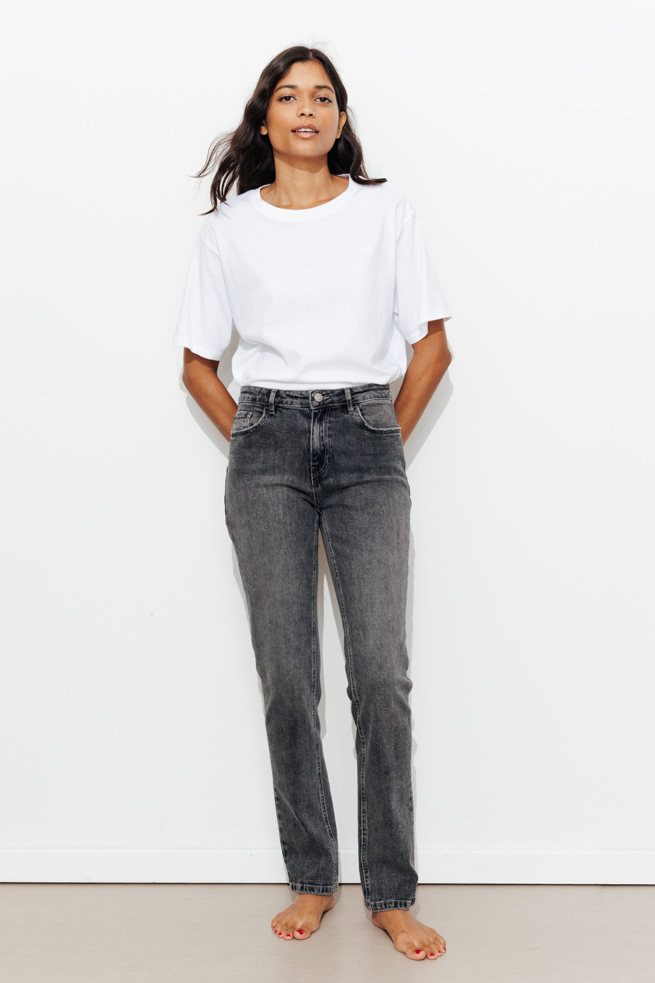 Jean slim taille mi-haute - 36