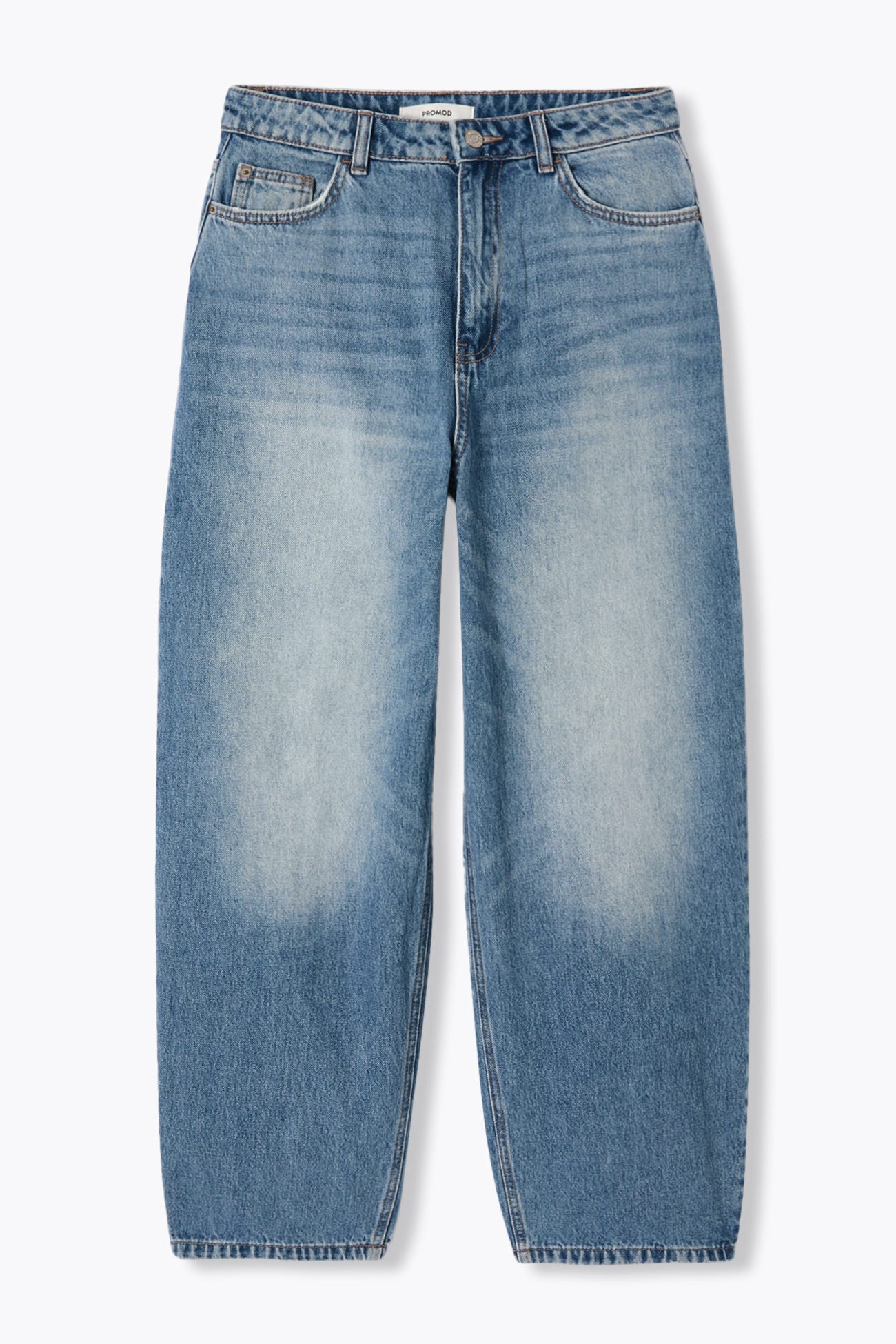 LEO high-waist barrel jeans