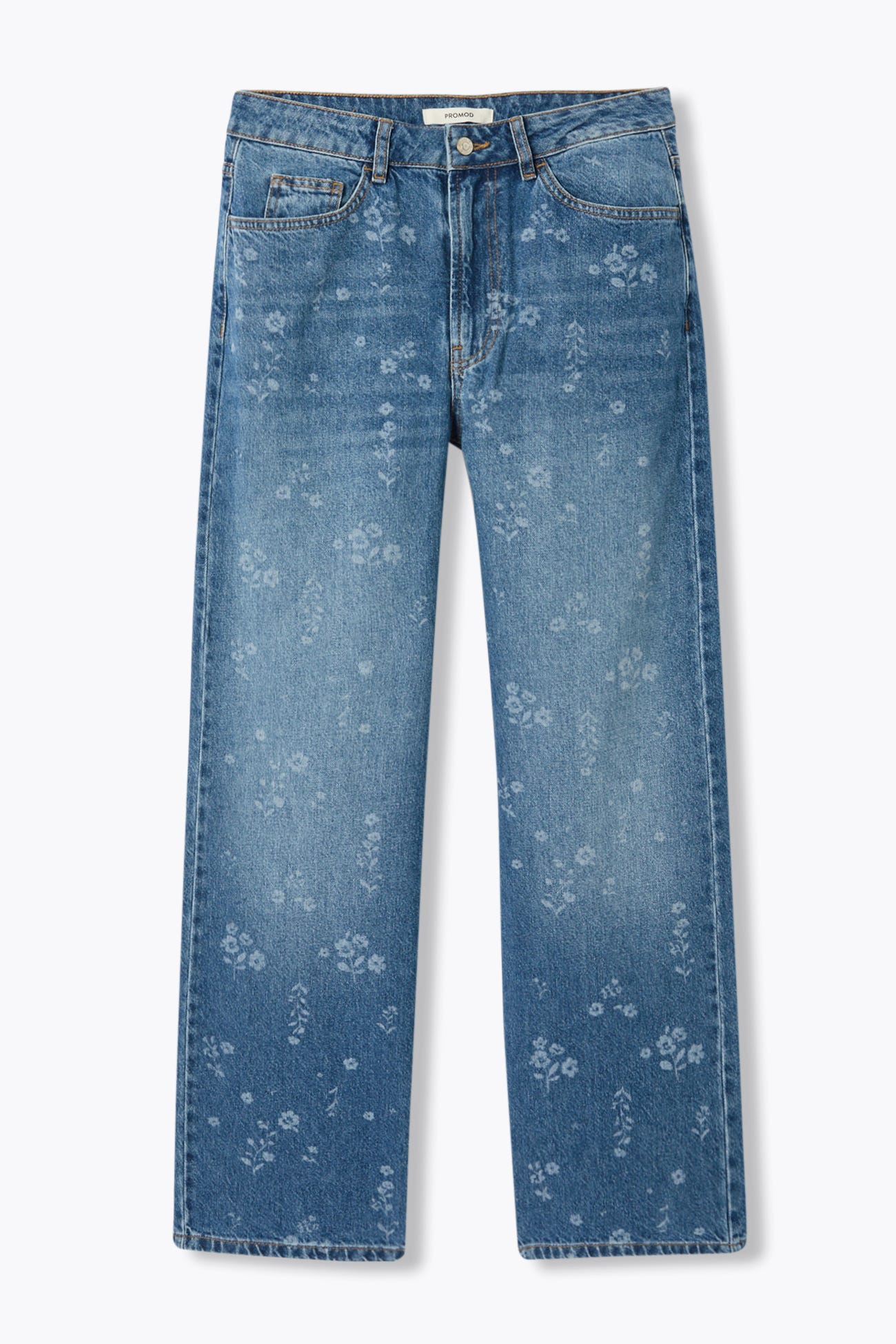 BASILE jean droit motif laser