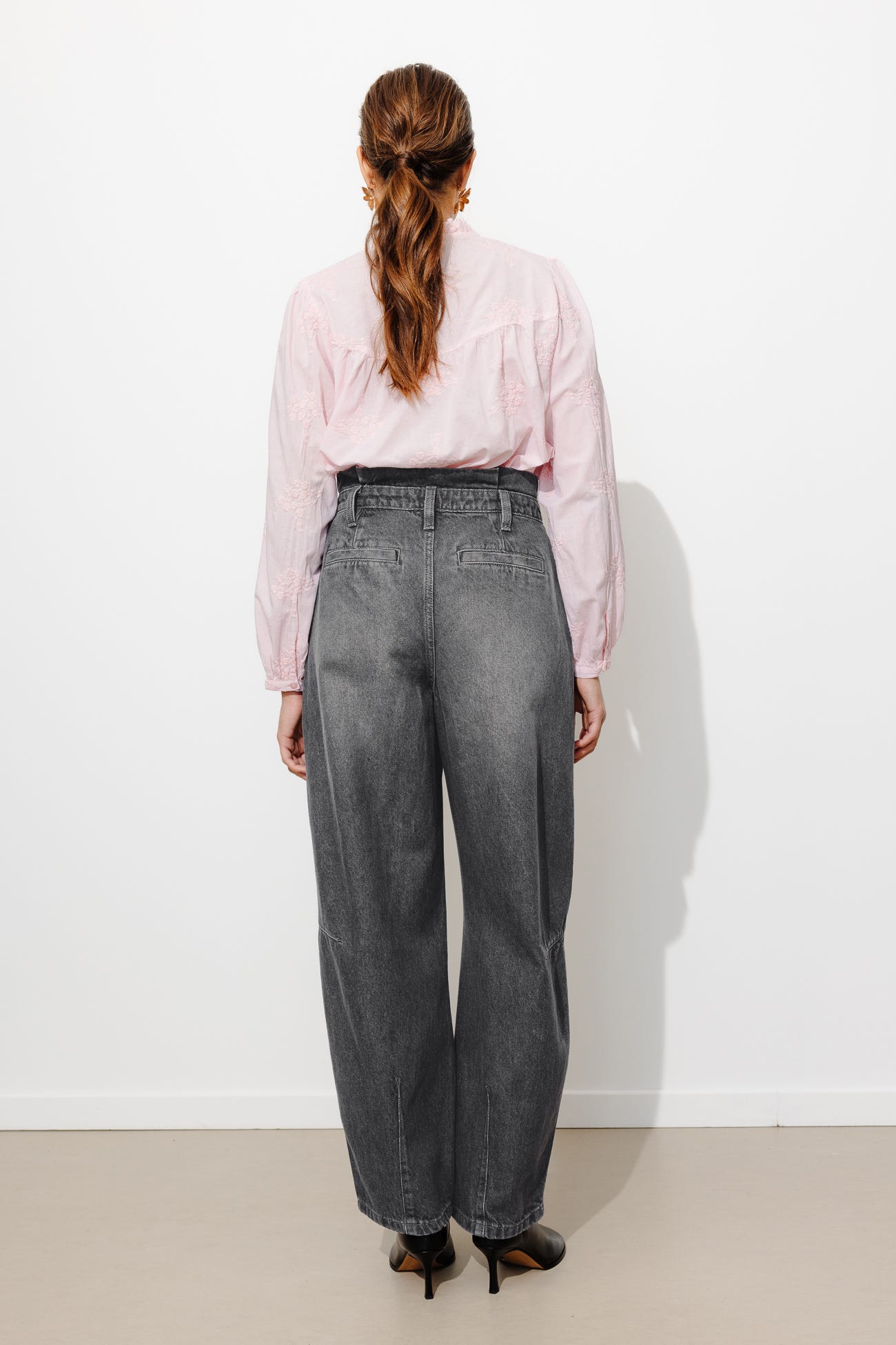 Jeans paperbag vita alta
