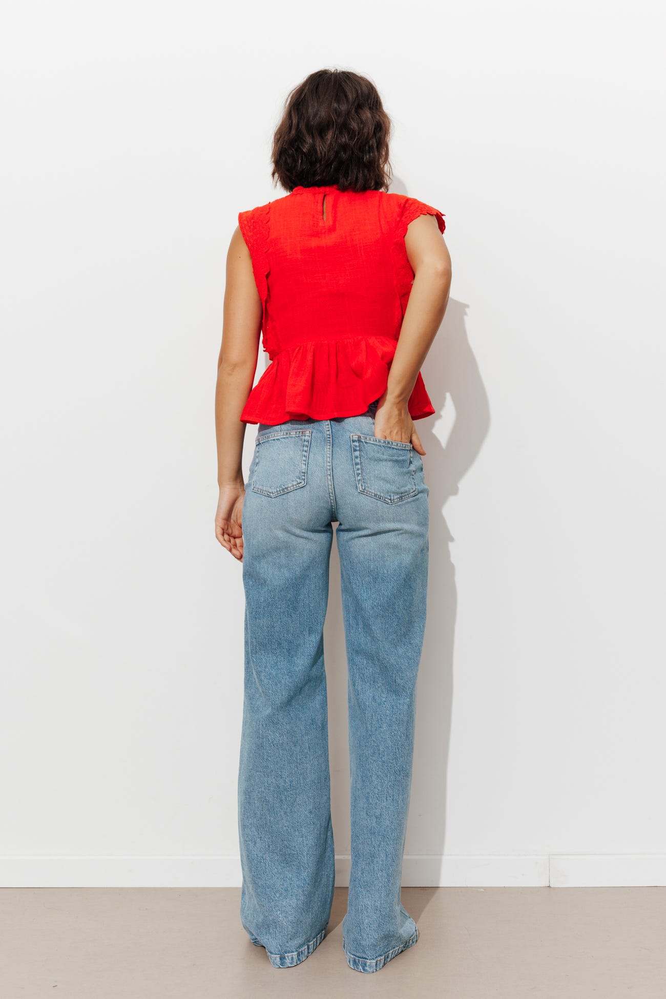 Jean flare délavé Femme