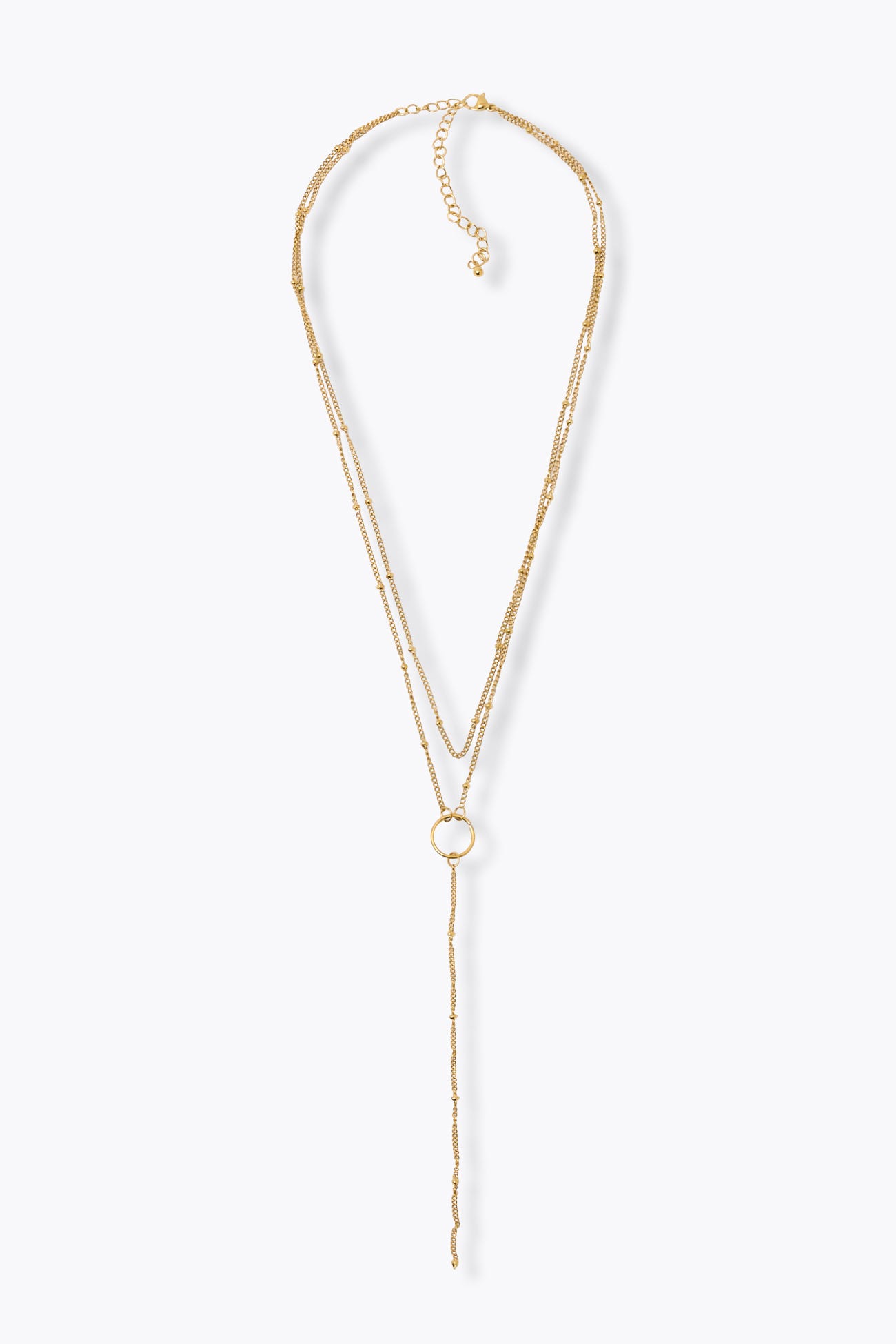 Collier 2 rangs Y Femme