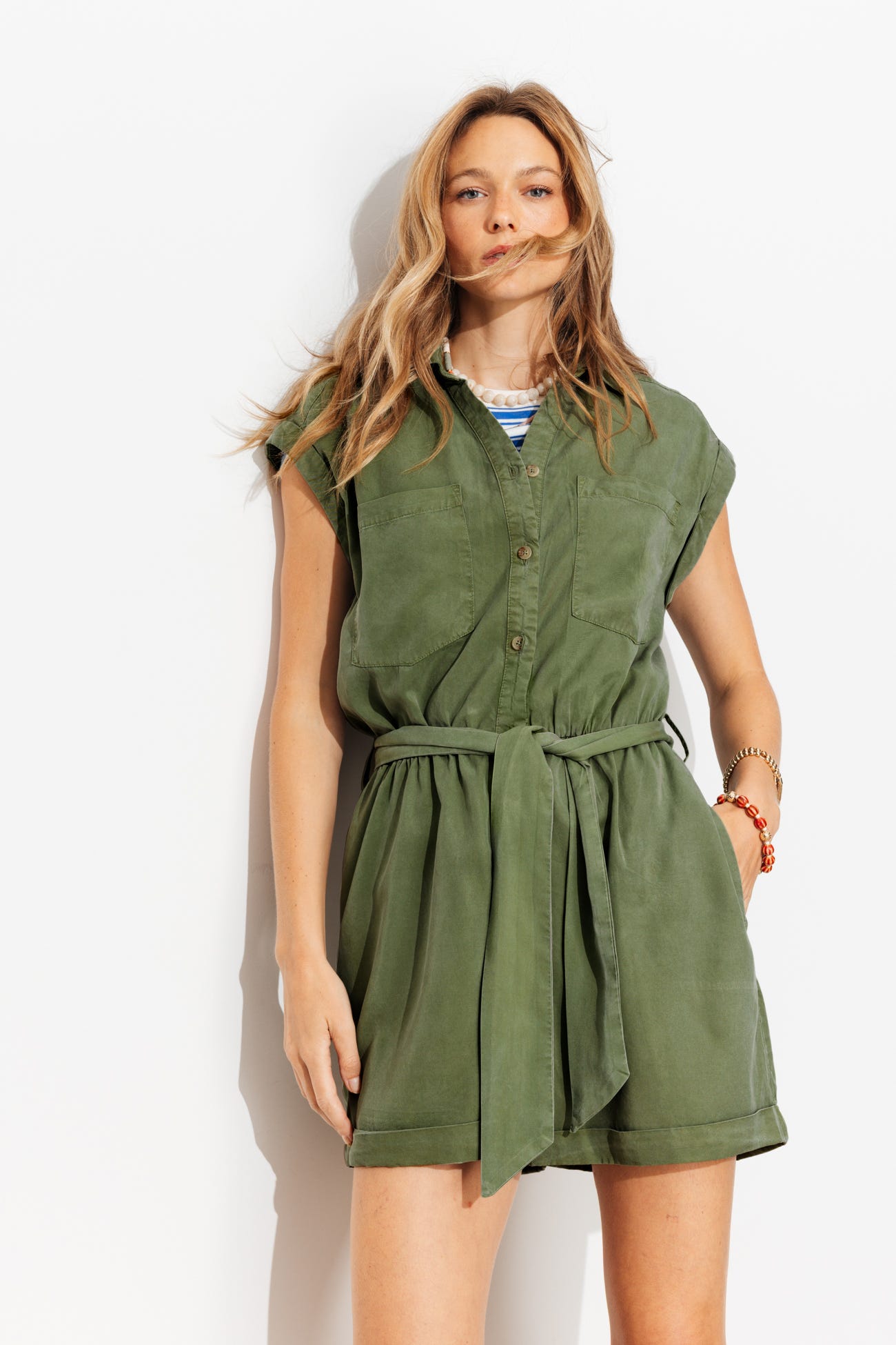 Combishort en lyocell Femme