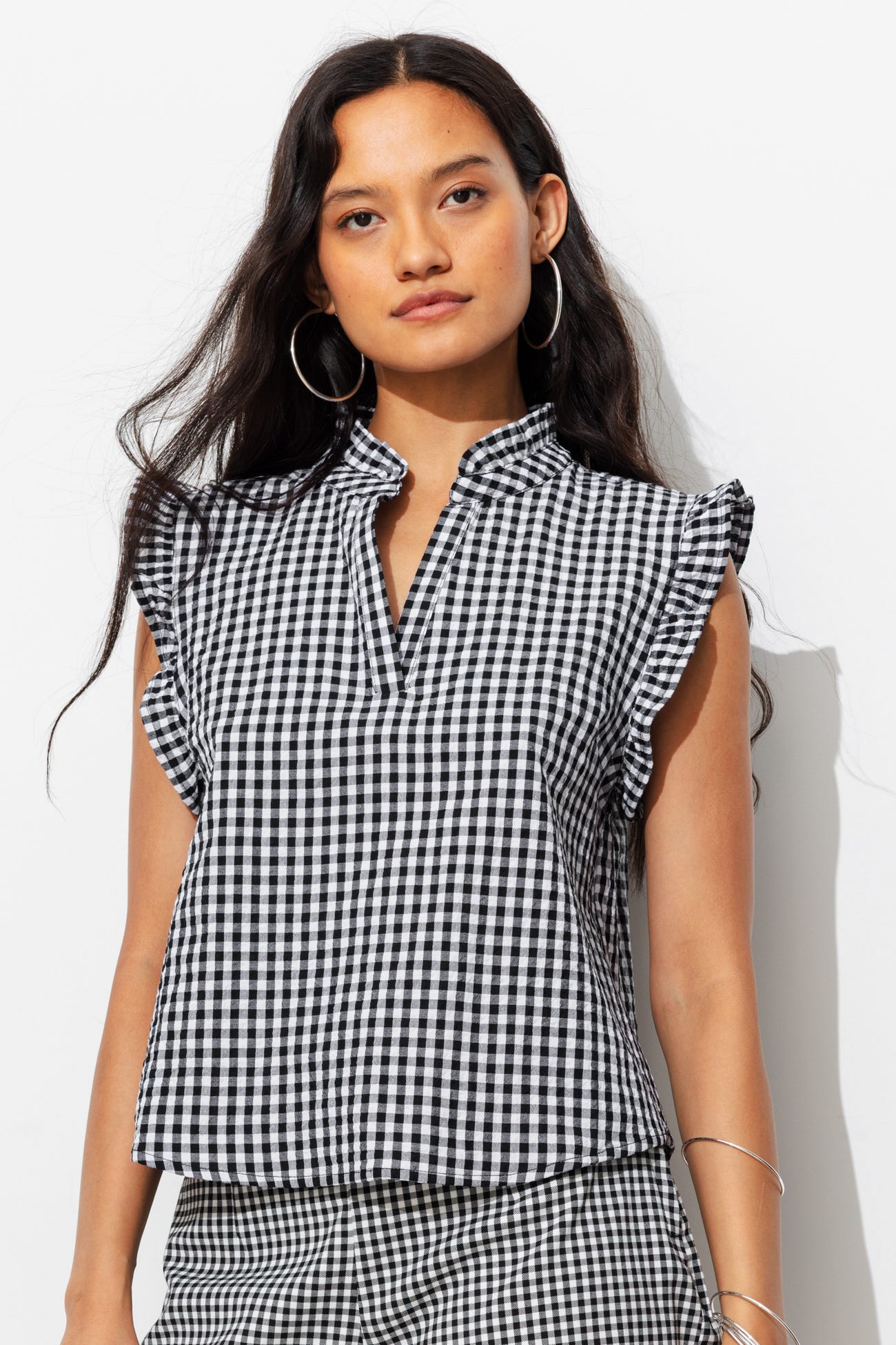 Blouse à carreaux vichy Femme