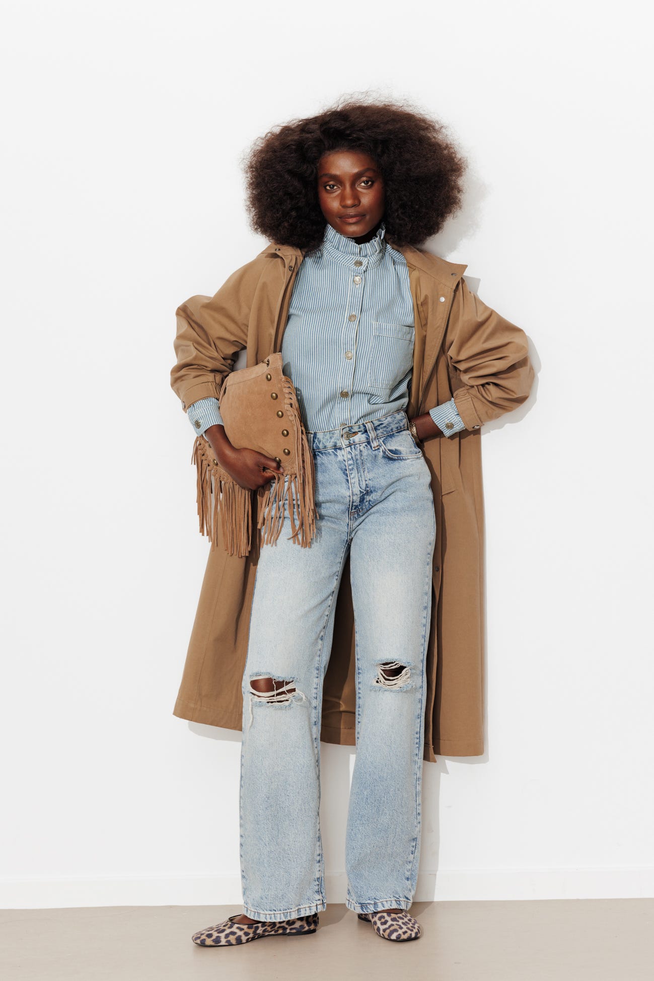 Overshirt da donna in tela