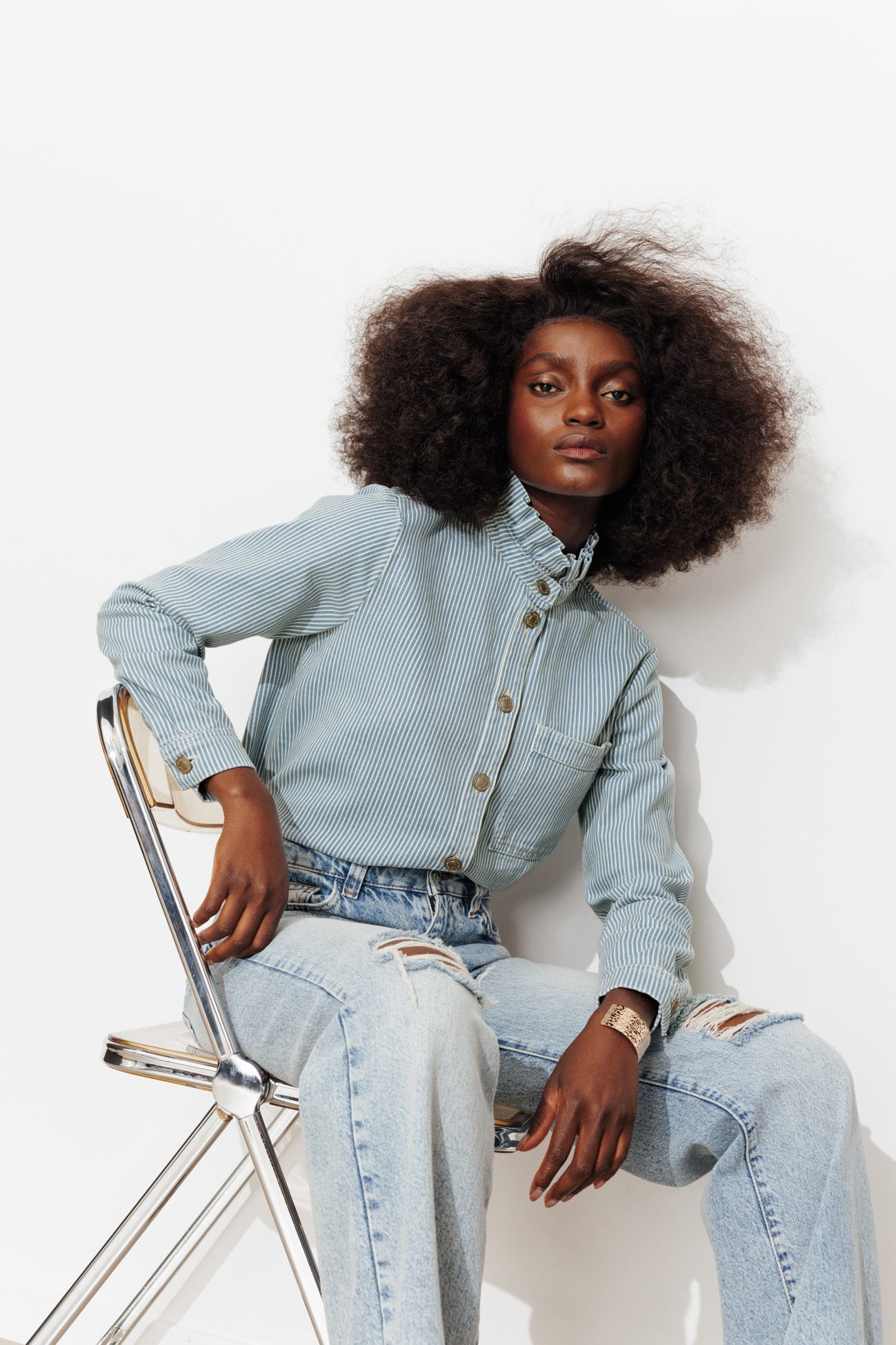 Overshirt da donna in tela