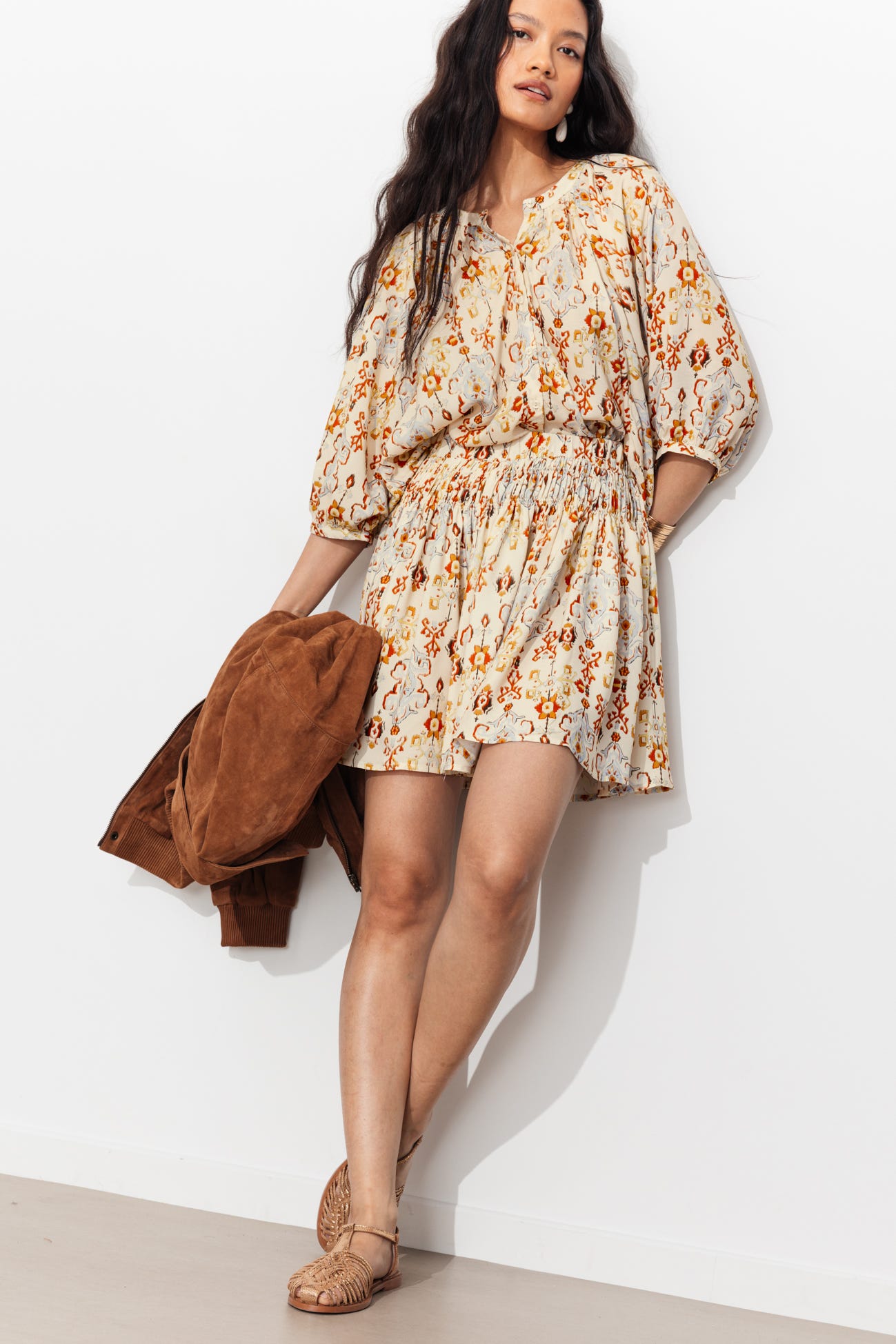 Jupe courte imprimée Femme