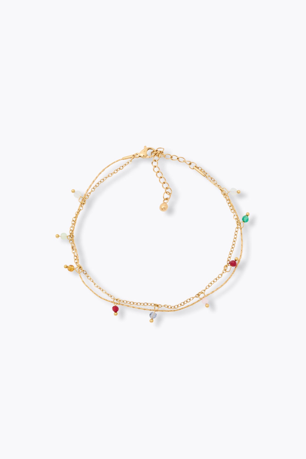 Pulsera cadenas y cuentas