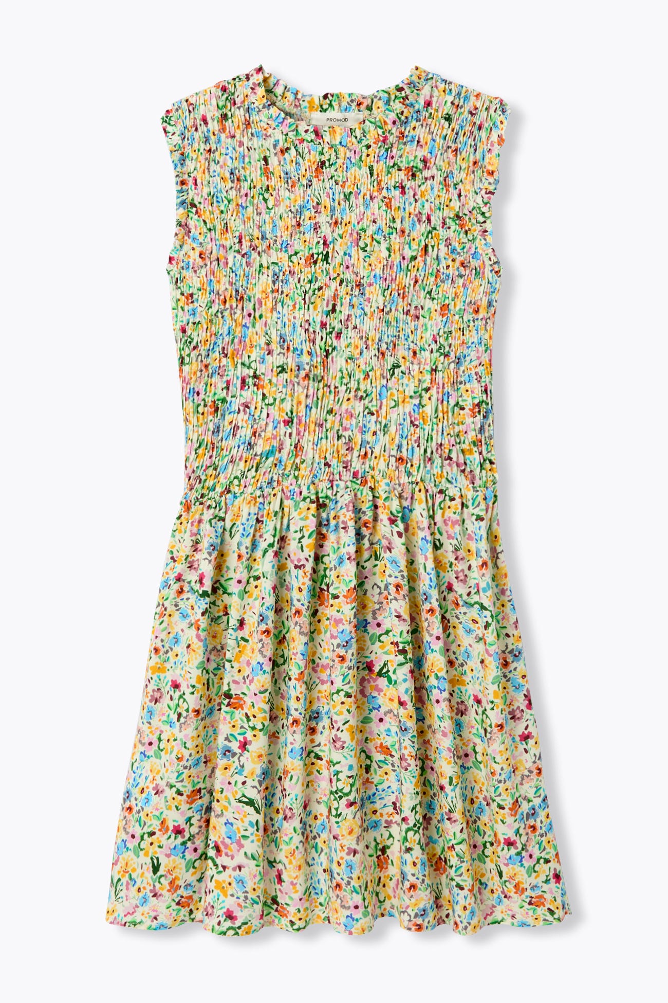 Robe courte à smocks Femme