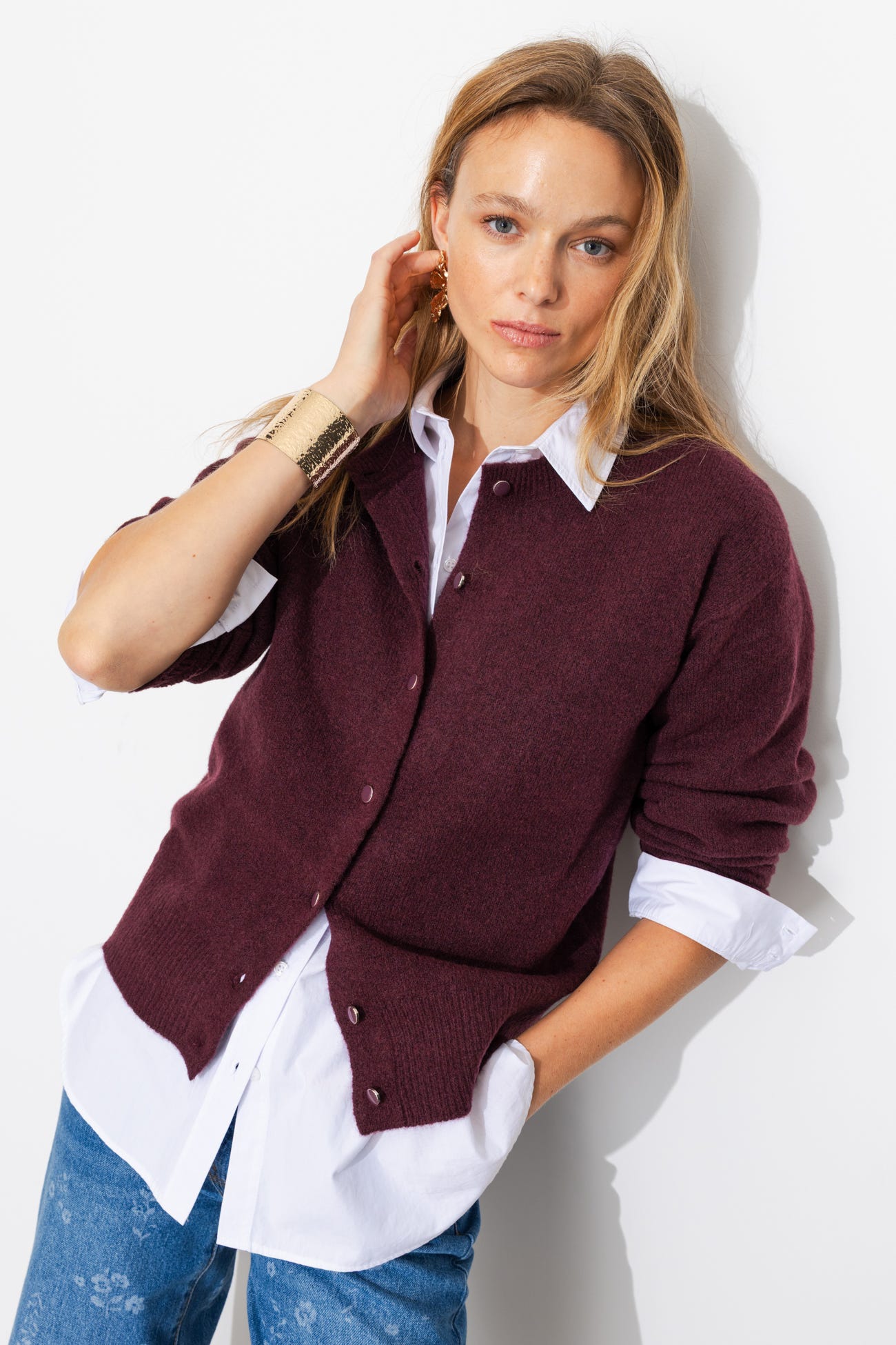 Cardigan enrichi en laine