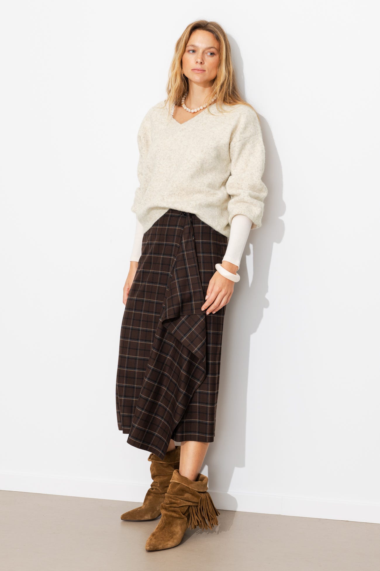 Pull col V Femme