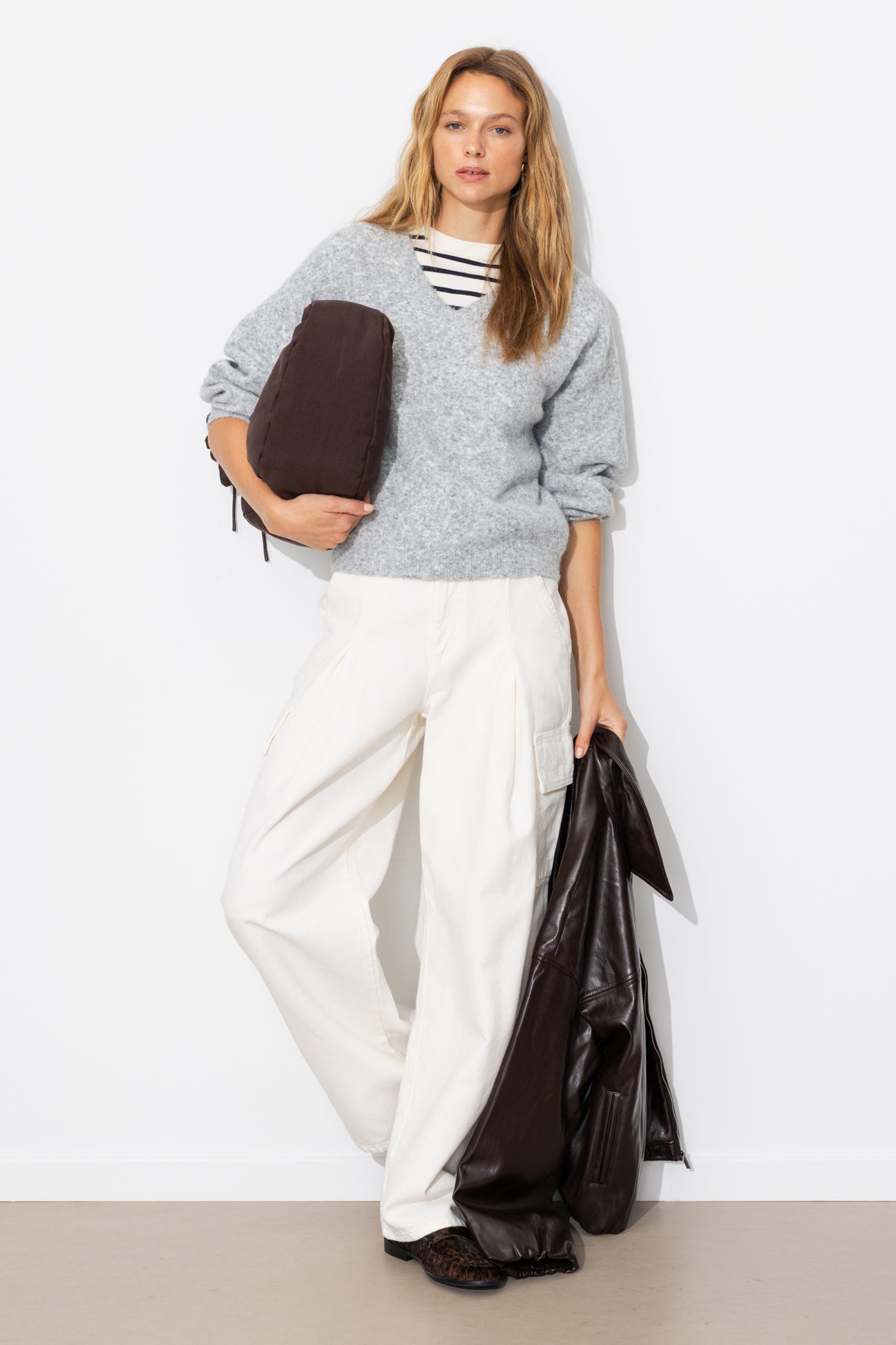 Pull col V Femme