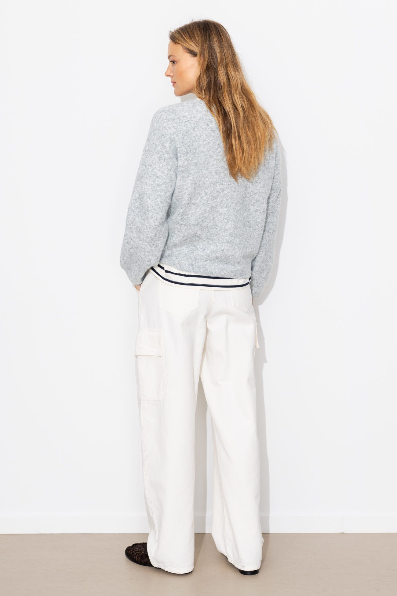 Pull col V Femme