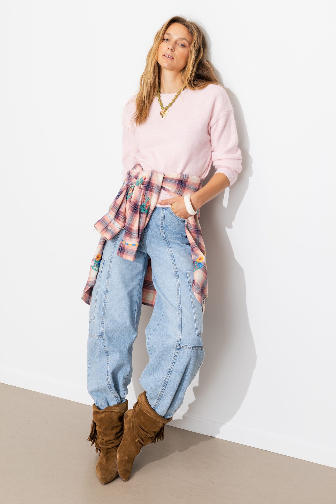 Pull col rond Femme