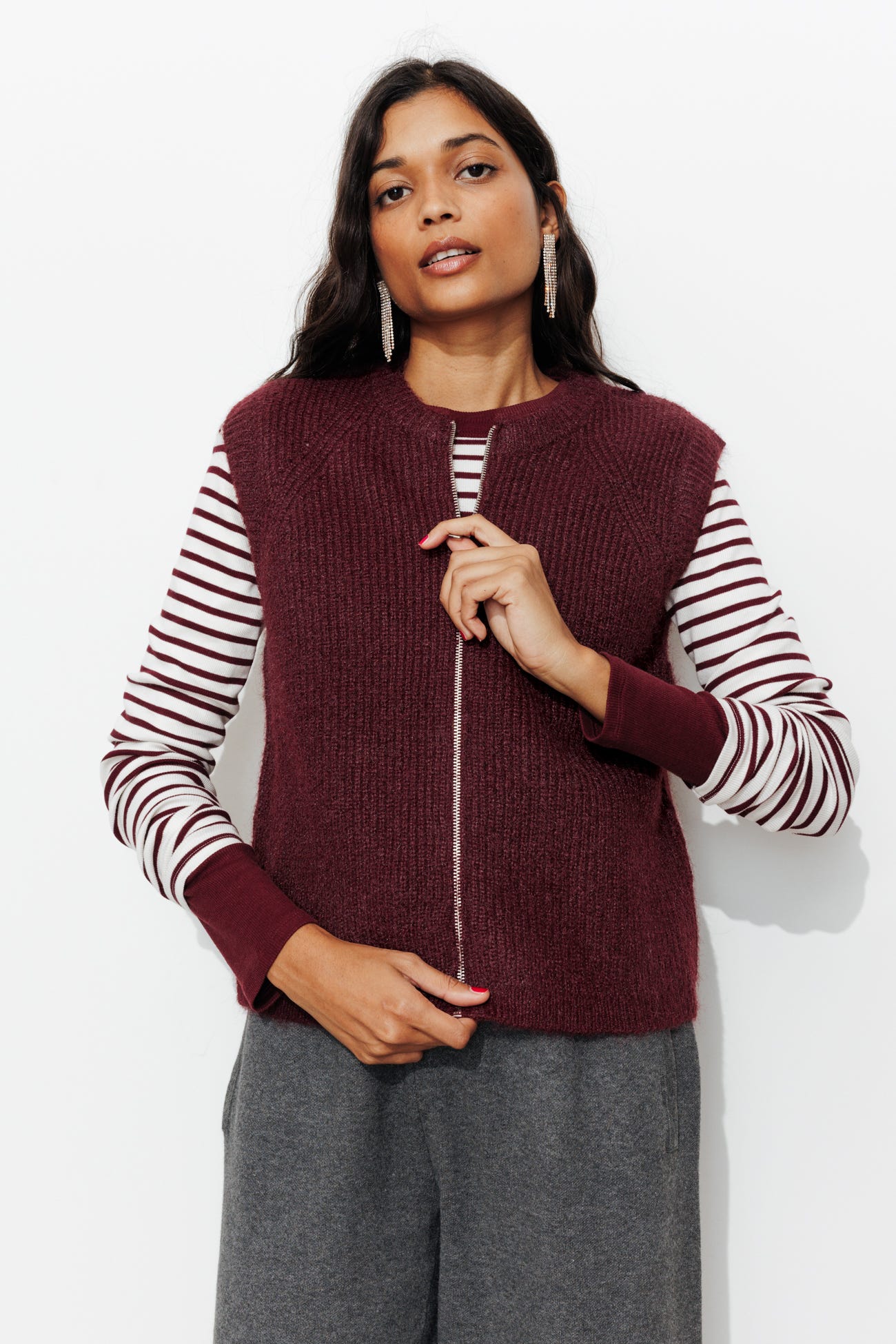 Gilet zippé sans manches