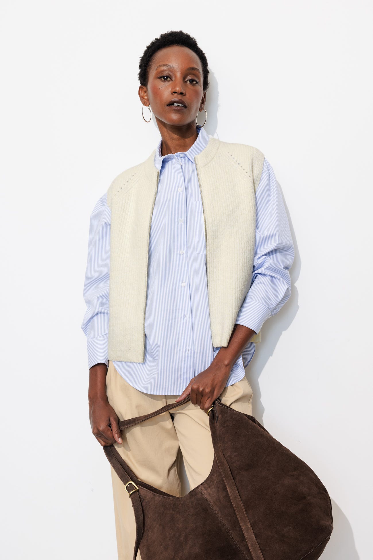 Gilet zippé sans manches