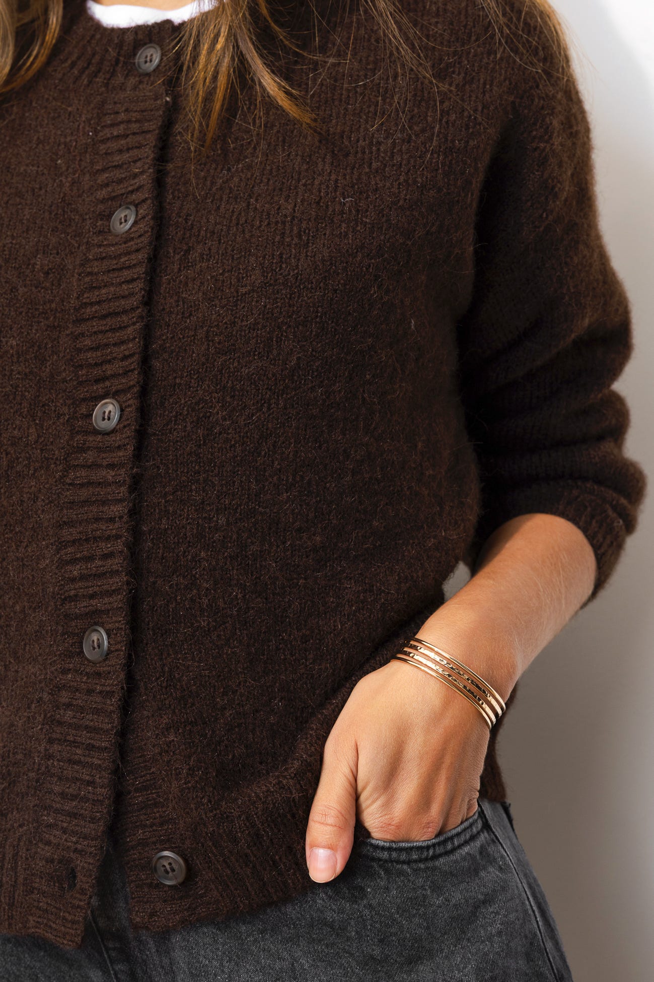 Cardigan col rond Femme