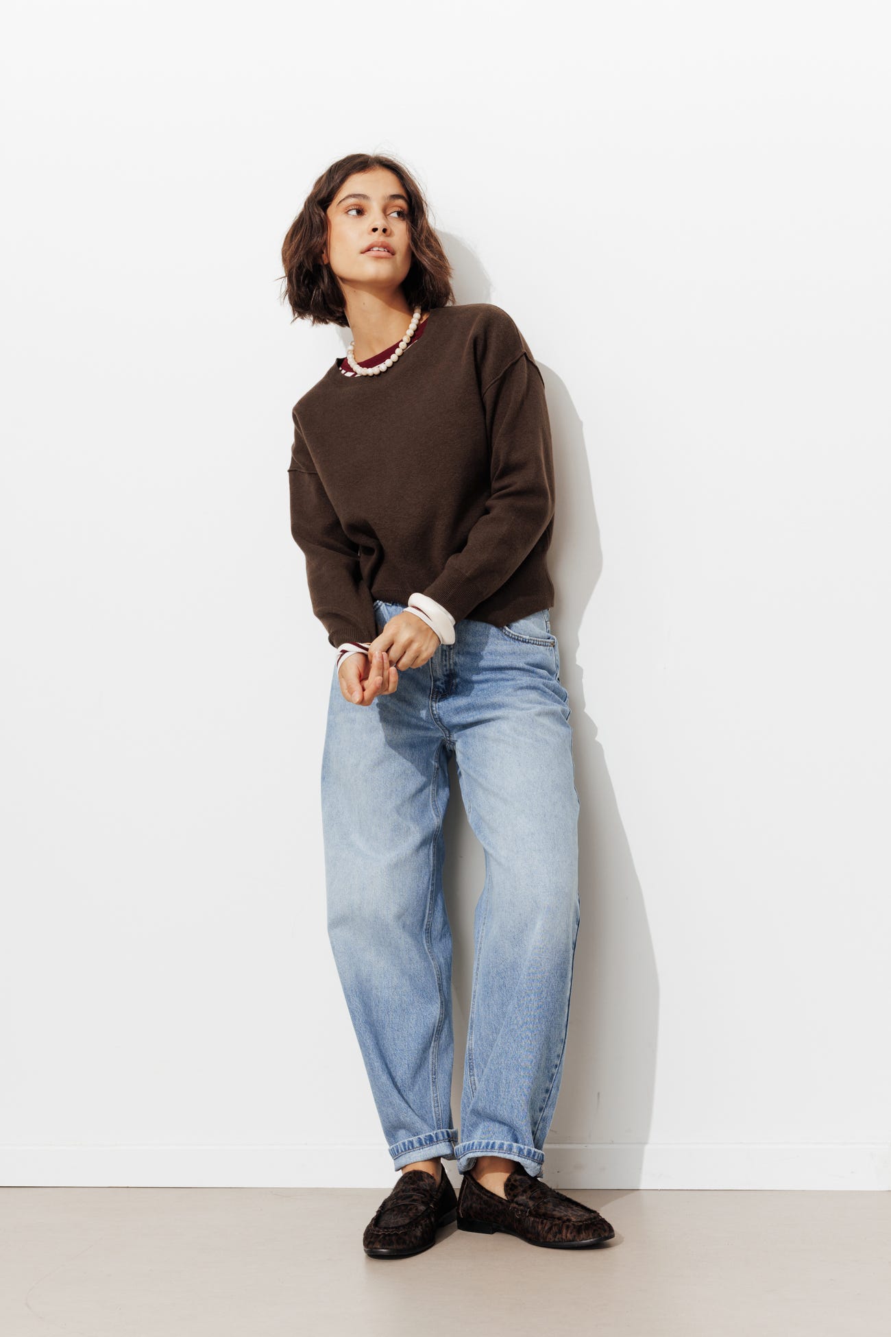 Pull en maille compacte Femme