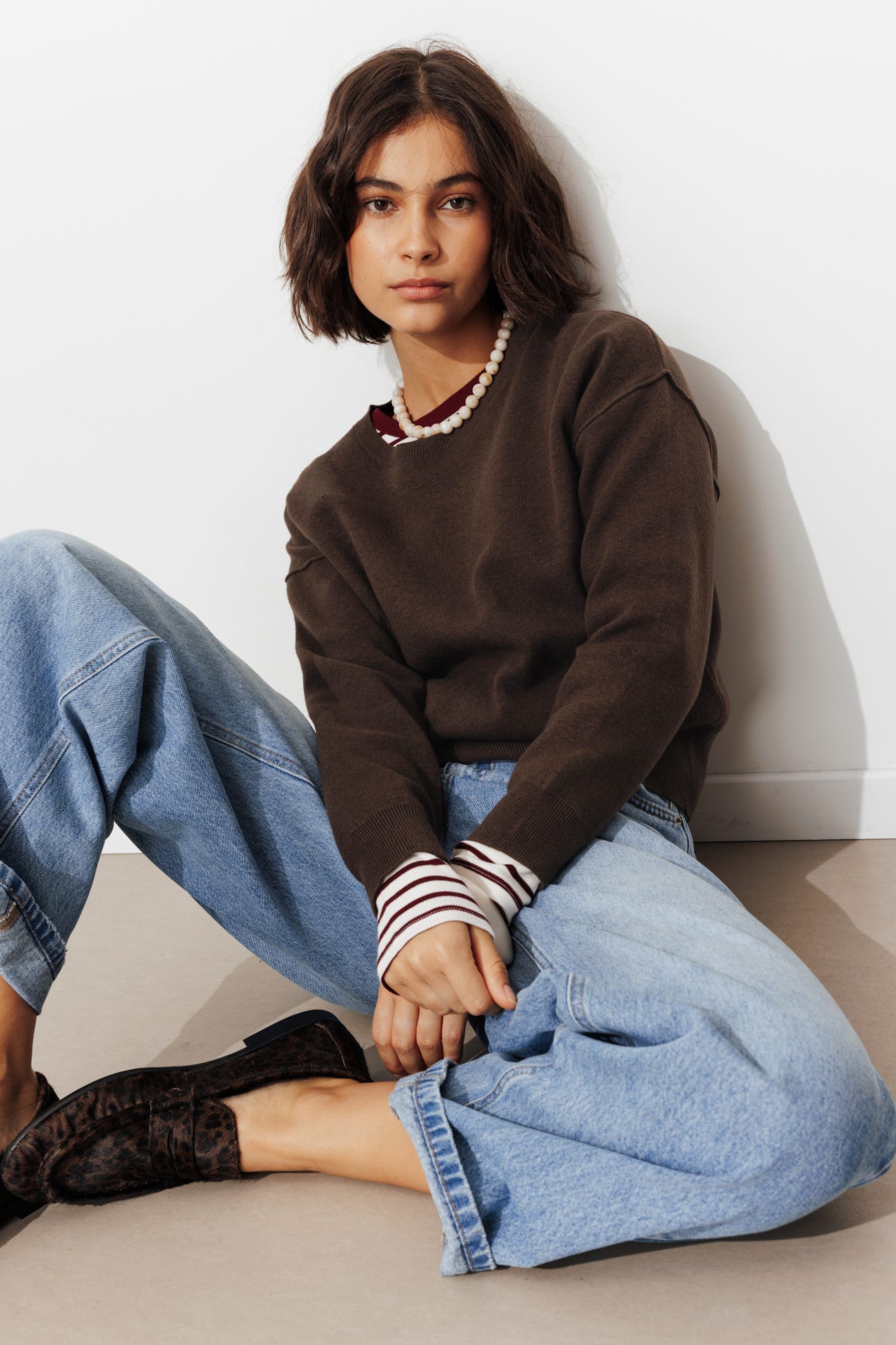 Pull en maille compacte Femme
