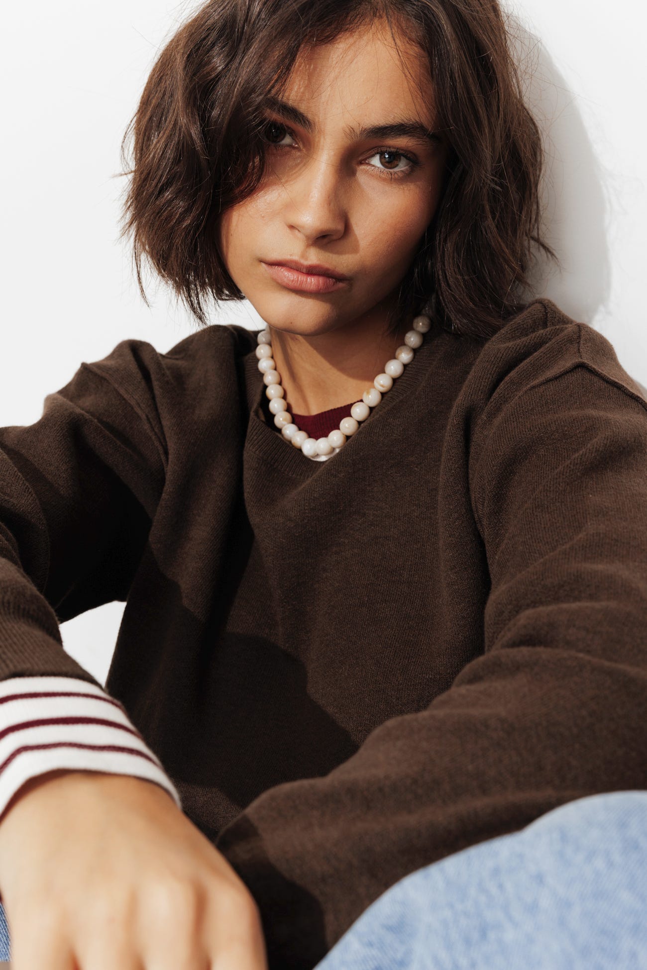 Pull en maille compacte Femme