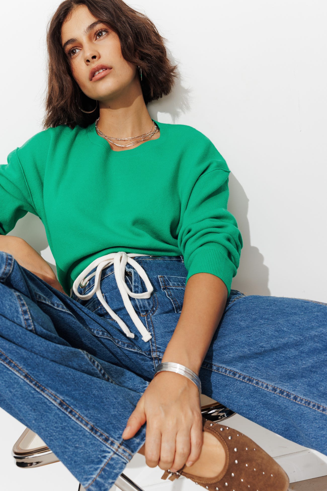 Pull en maille compacte Femme
