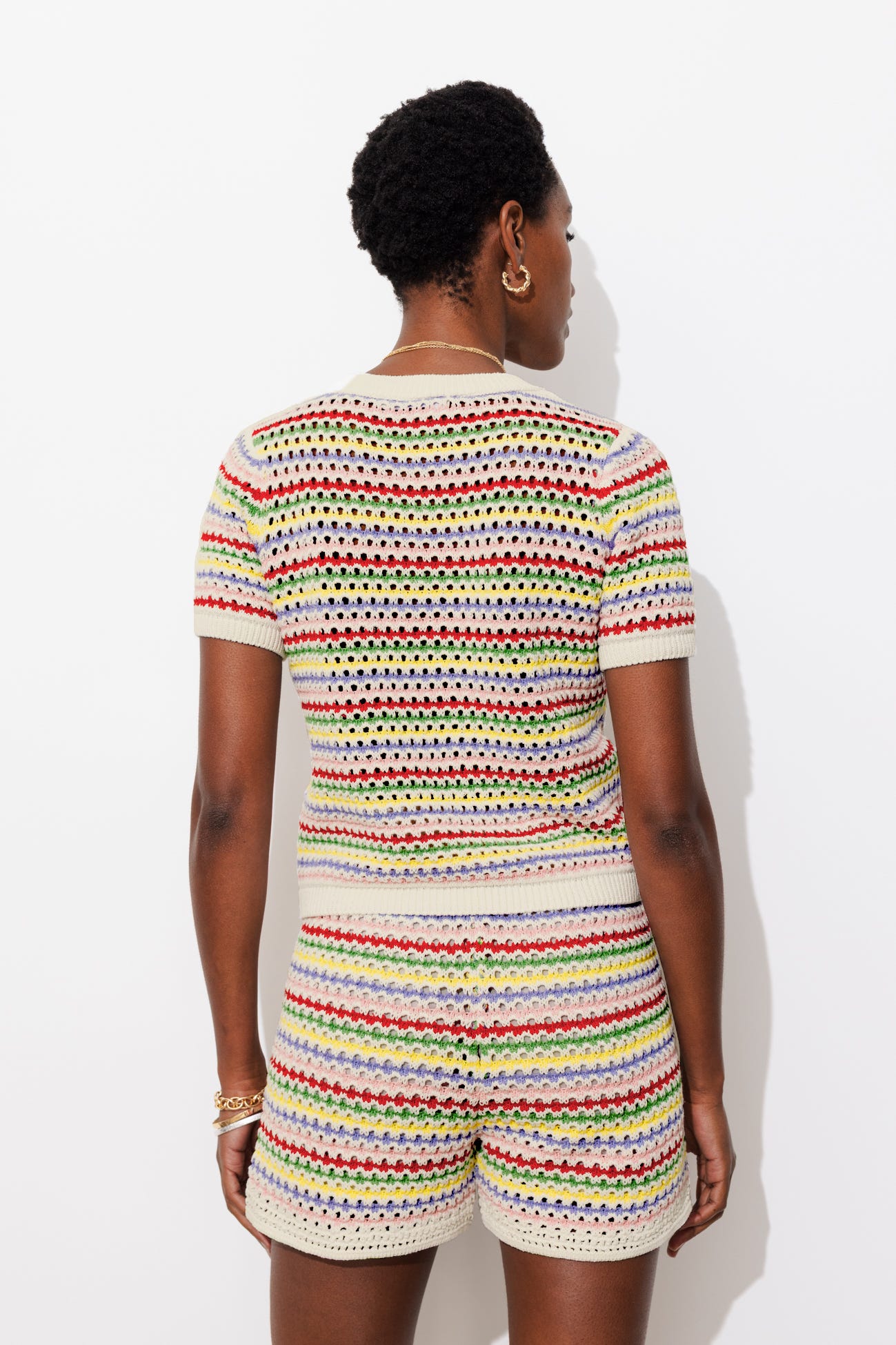 Pull rayé en crochet
