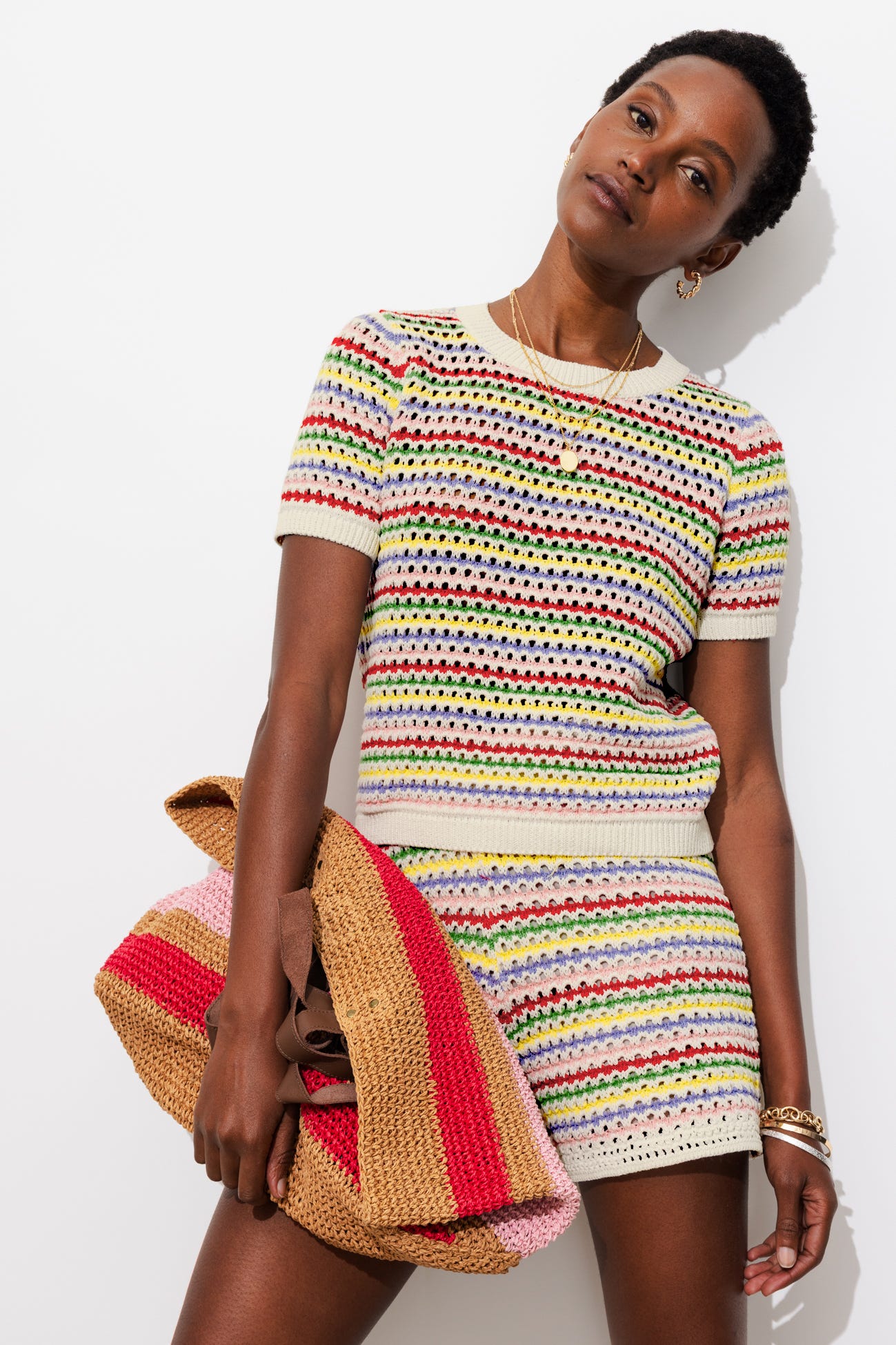 Pull rayé en crochet