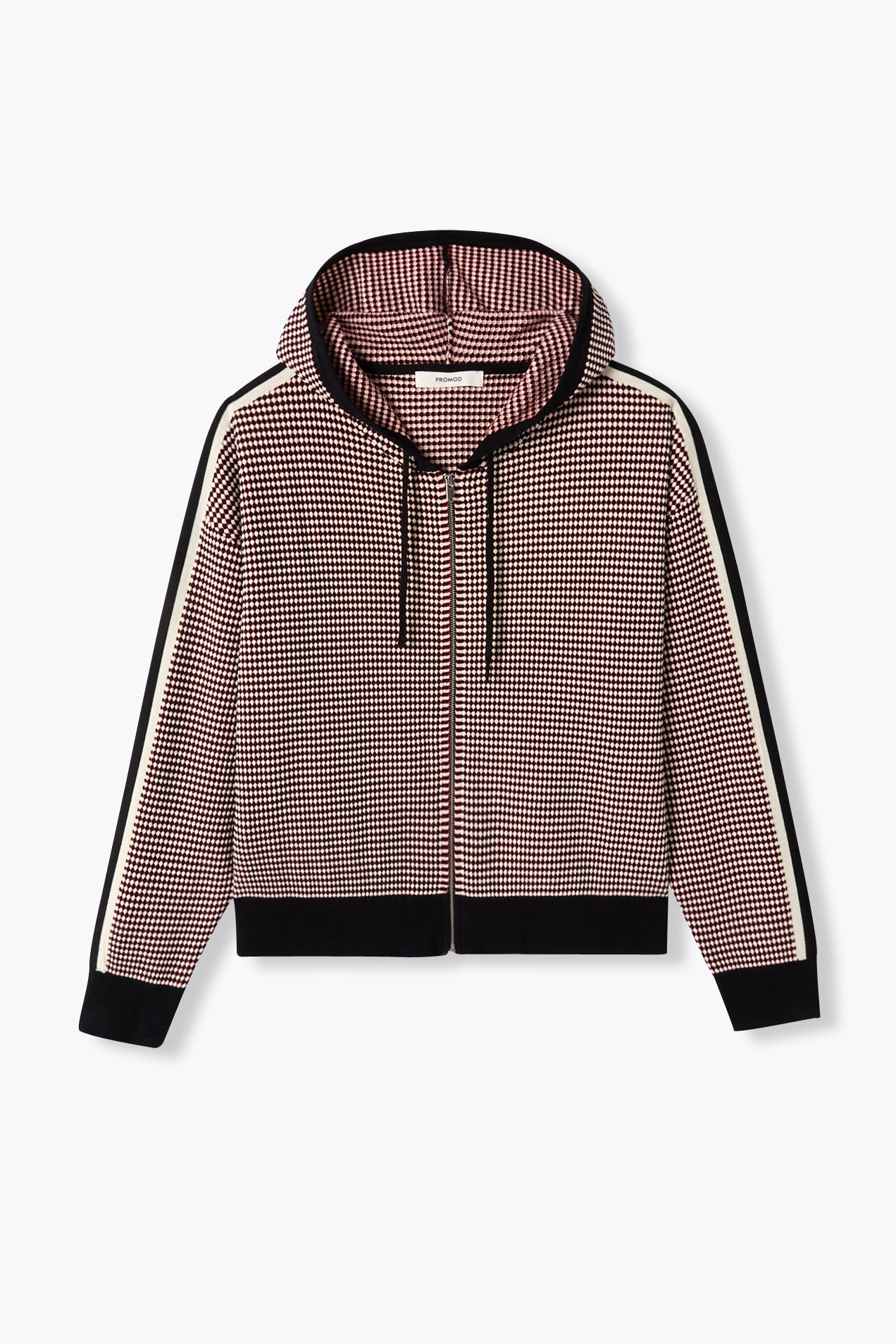 Cardigan à capuche en jacquard