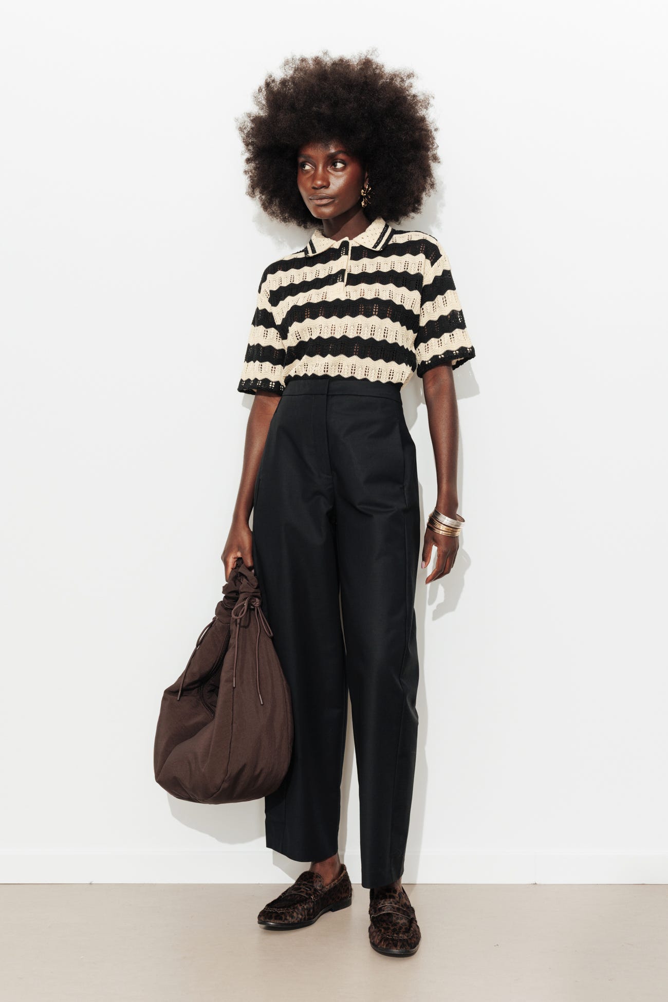 Pull polo marinière Femme