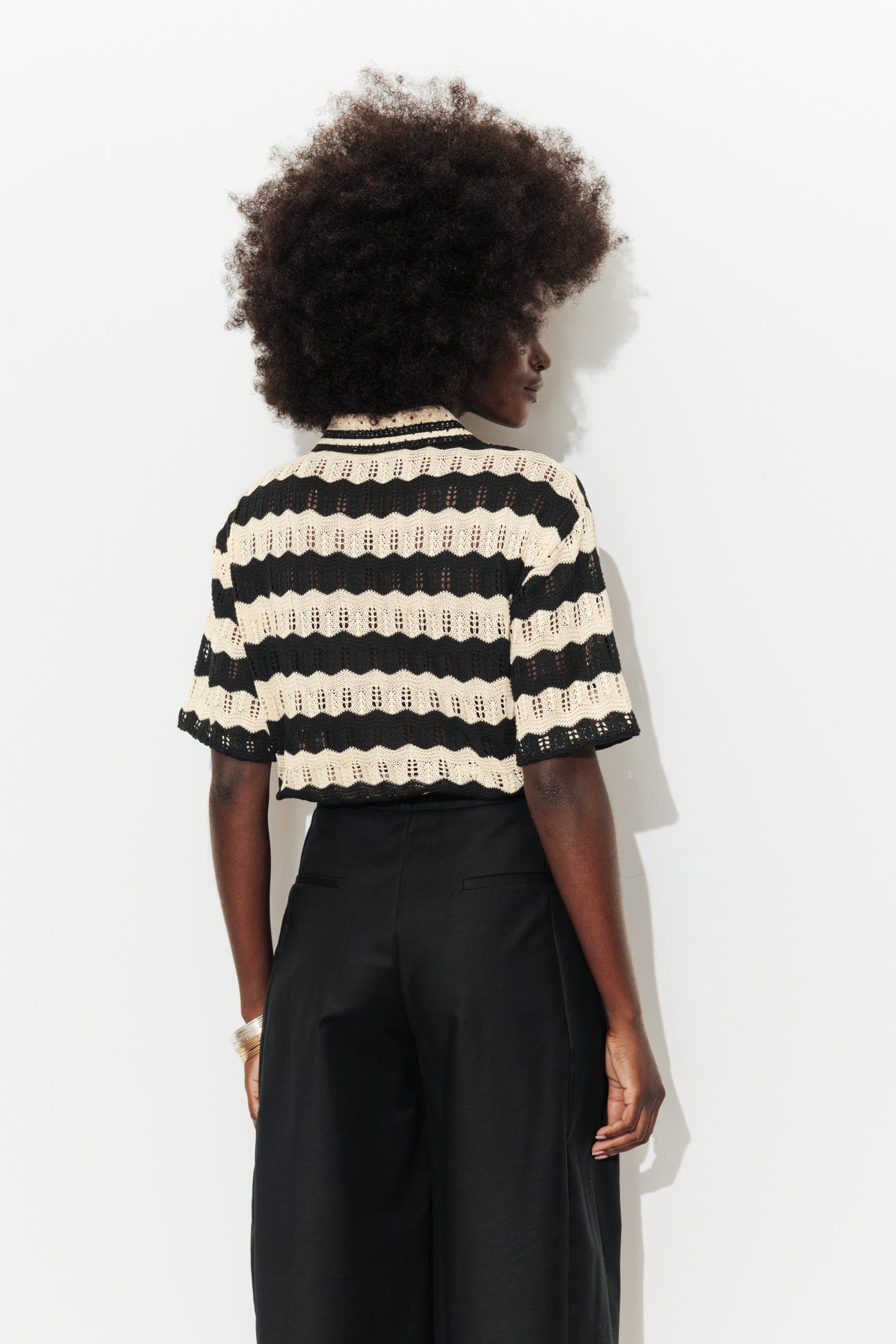 Pull polo marinière Femme