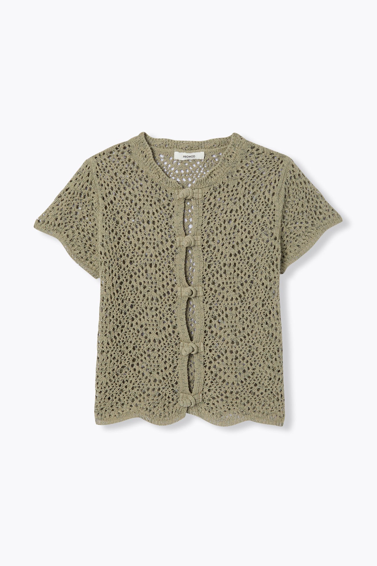 Gilet court en crochet Femme