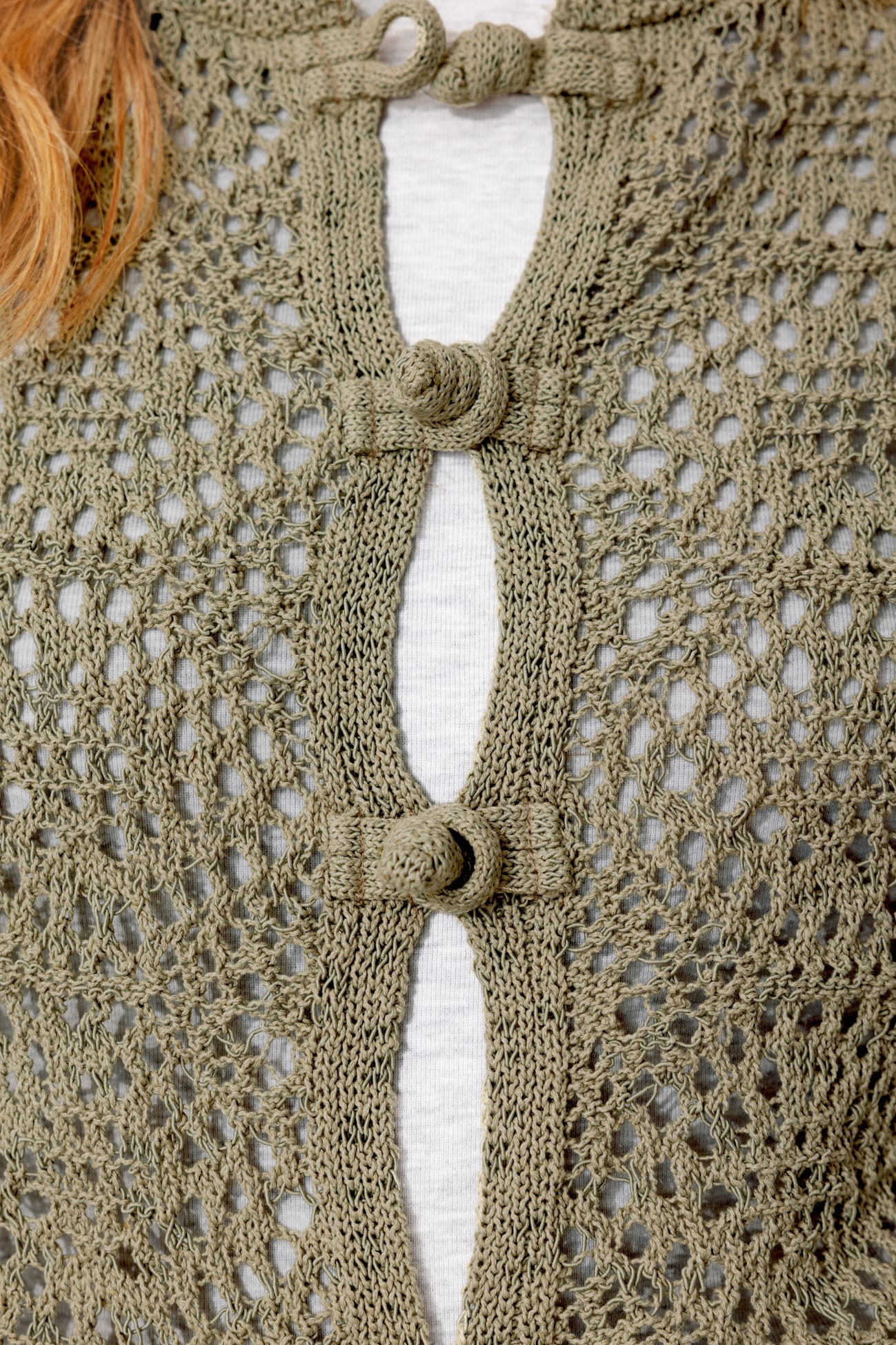 Gilet court en crochet Femme