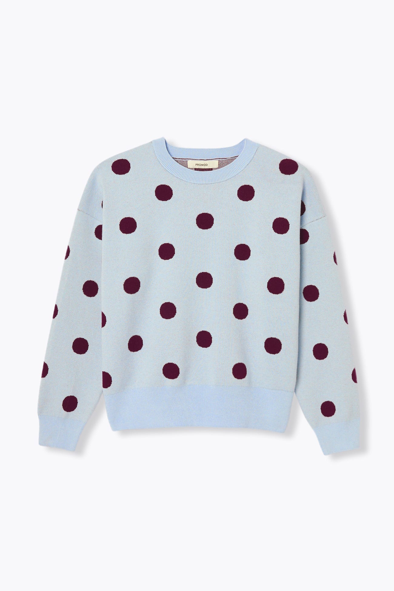 Pull à pois en maille compacte