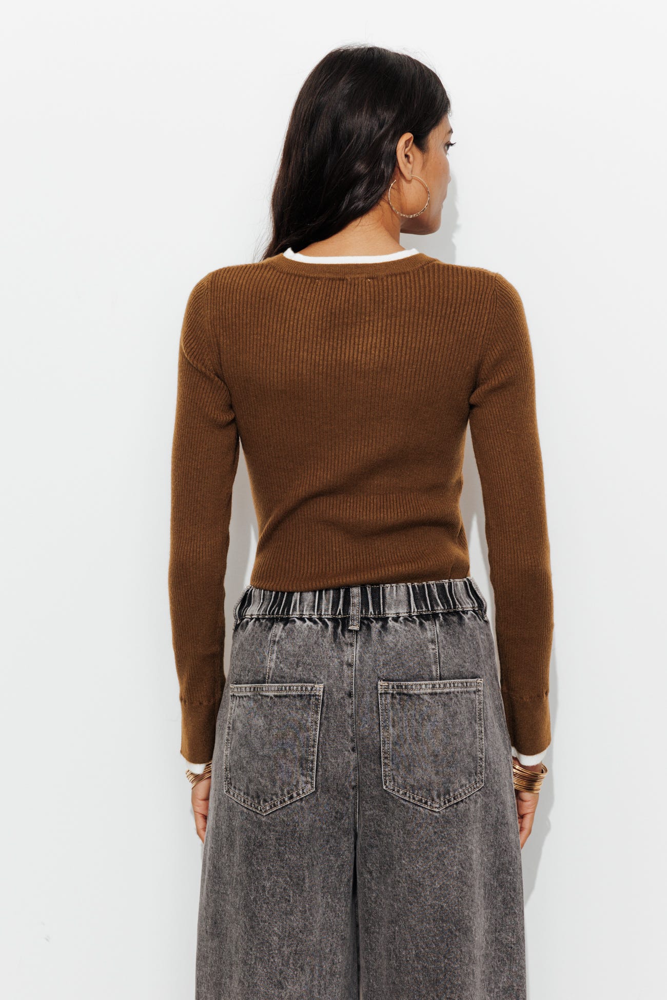 Ripp-Pullover im Lagenlook