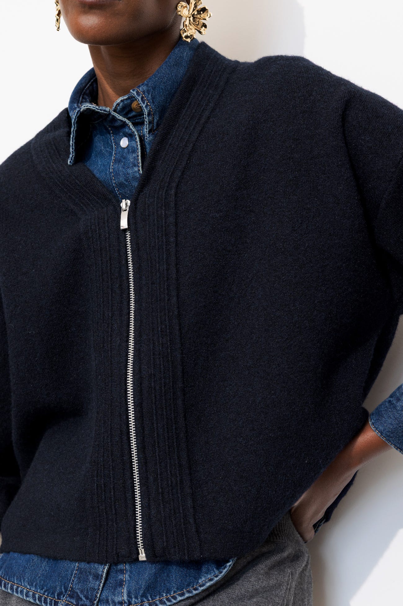Cardigan mit V-Ausschnitt