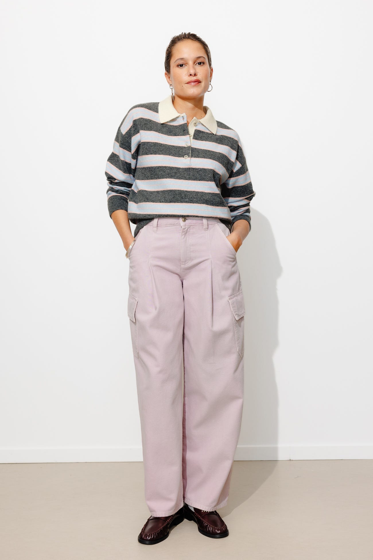 Stripey sporty jumper