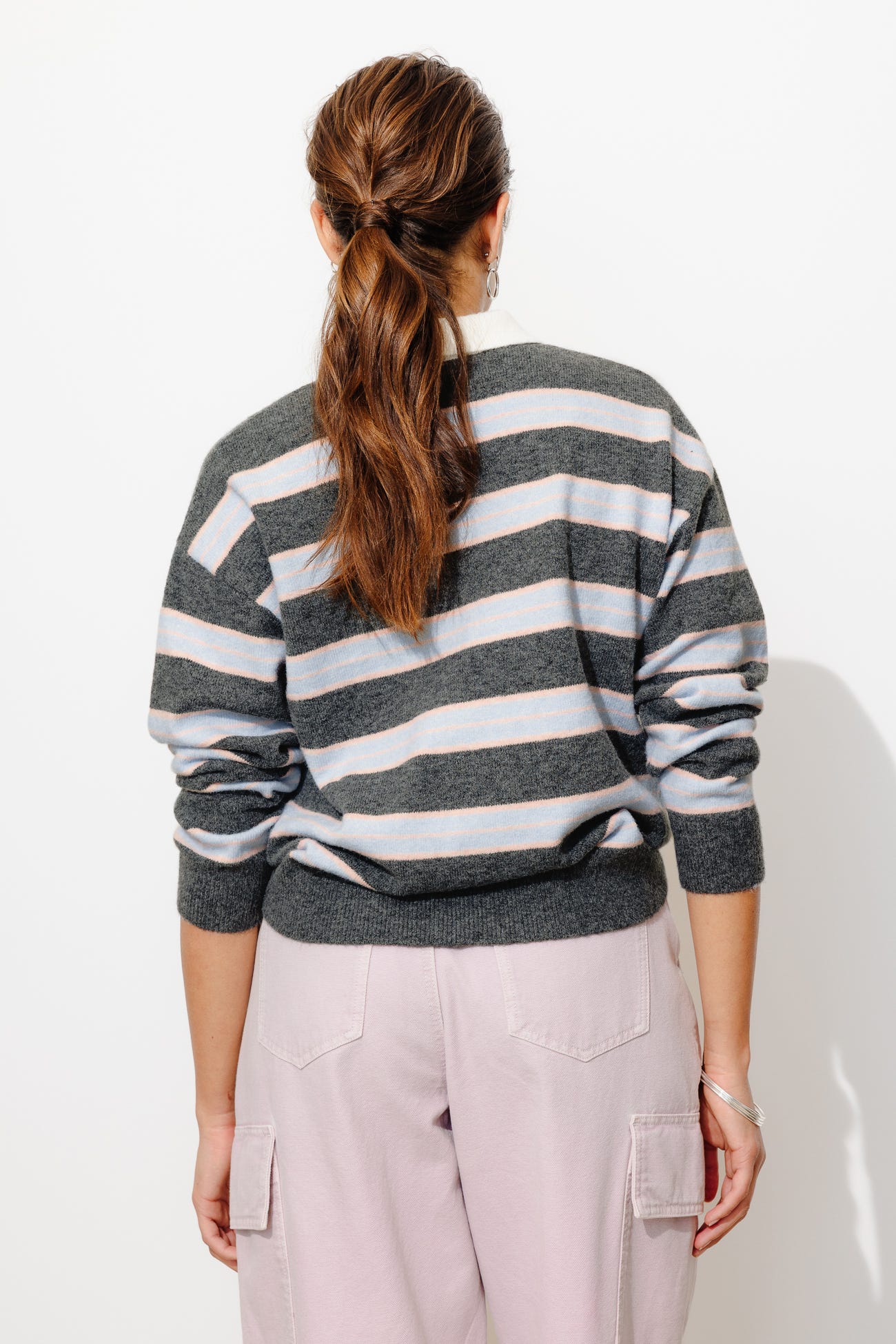 Stripey sporty jumper