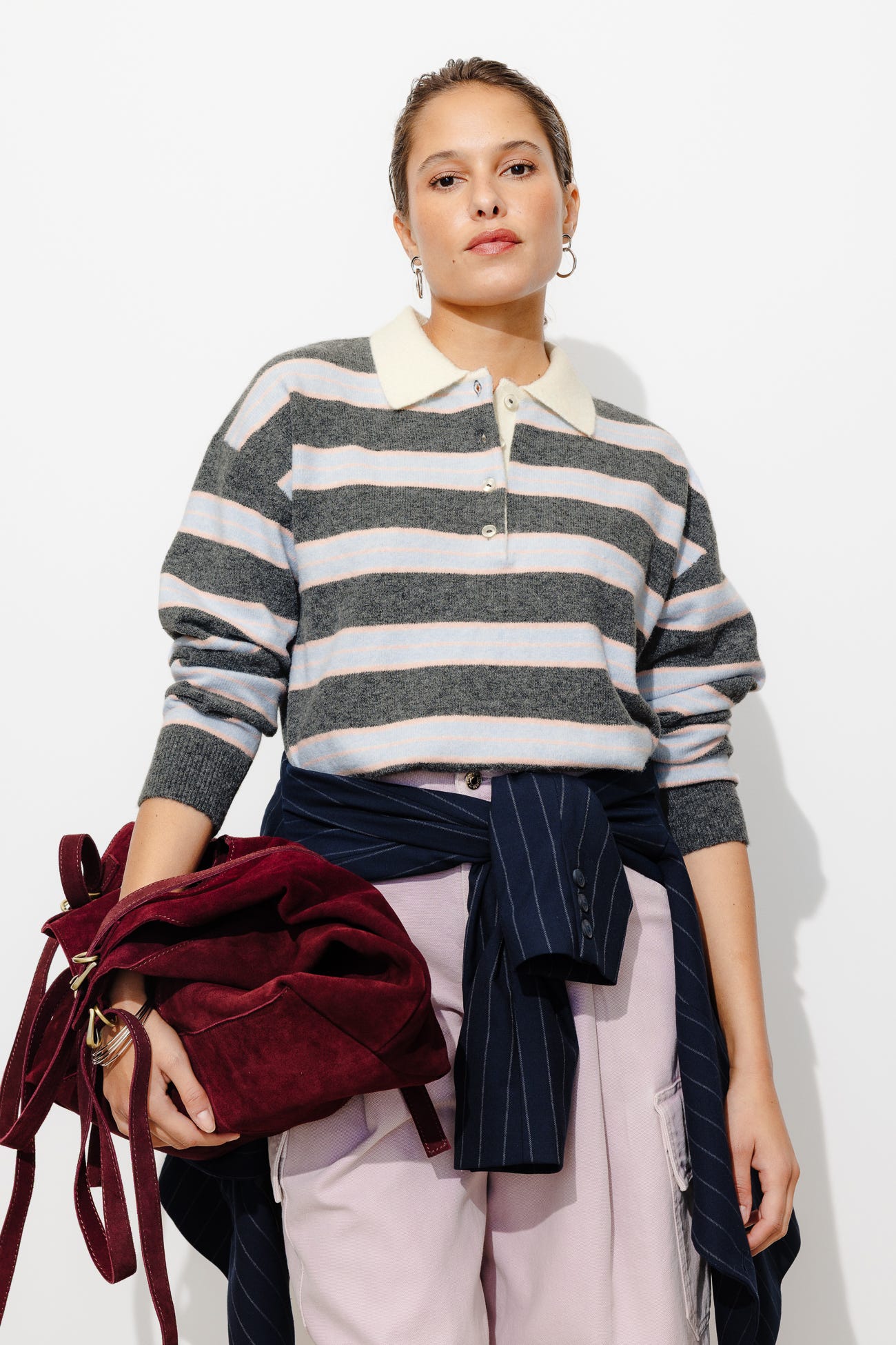 Stripey sporty jumper
