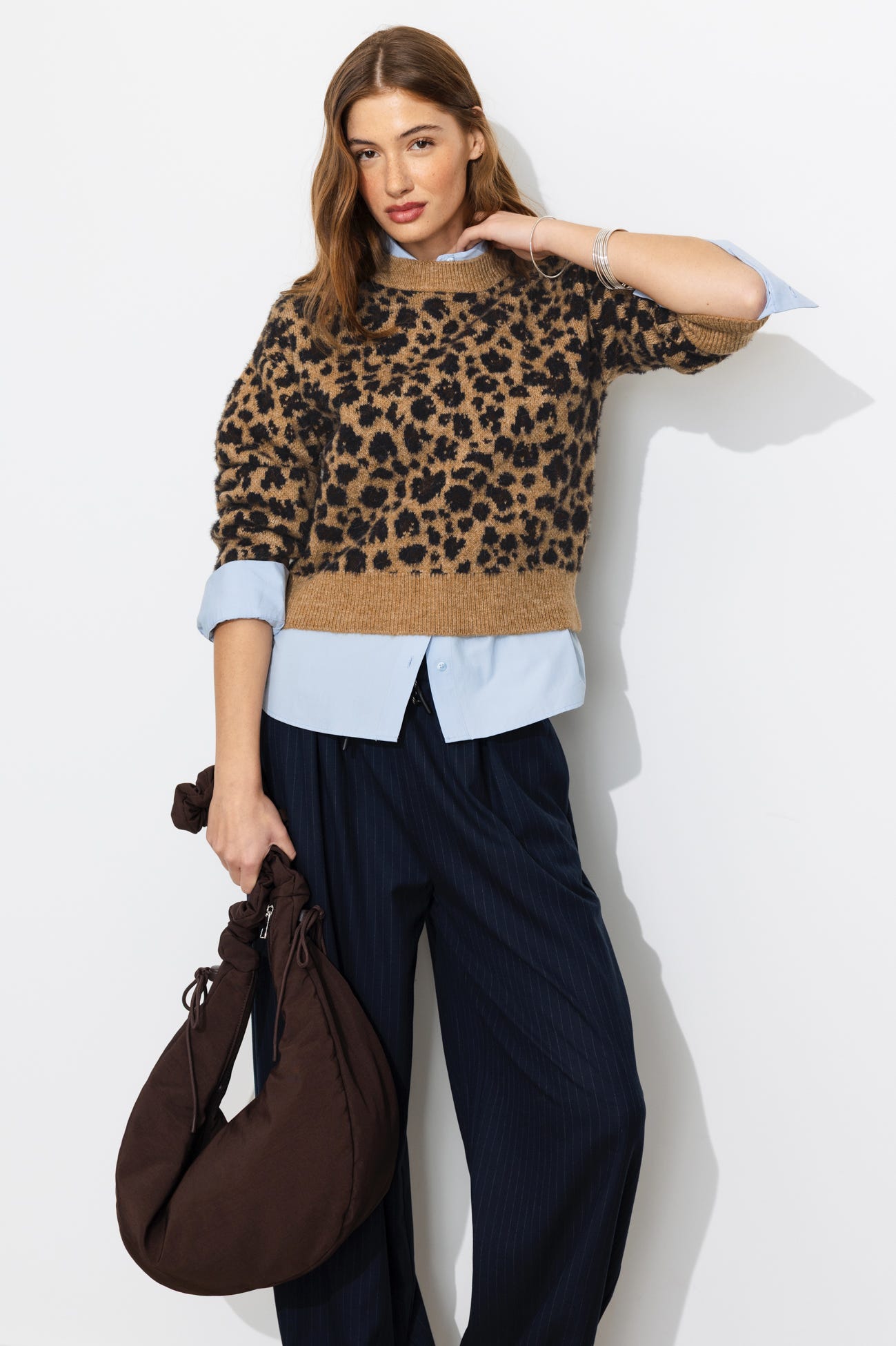 Pull en maille léopard Femme
