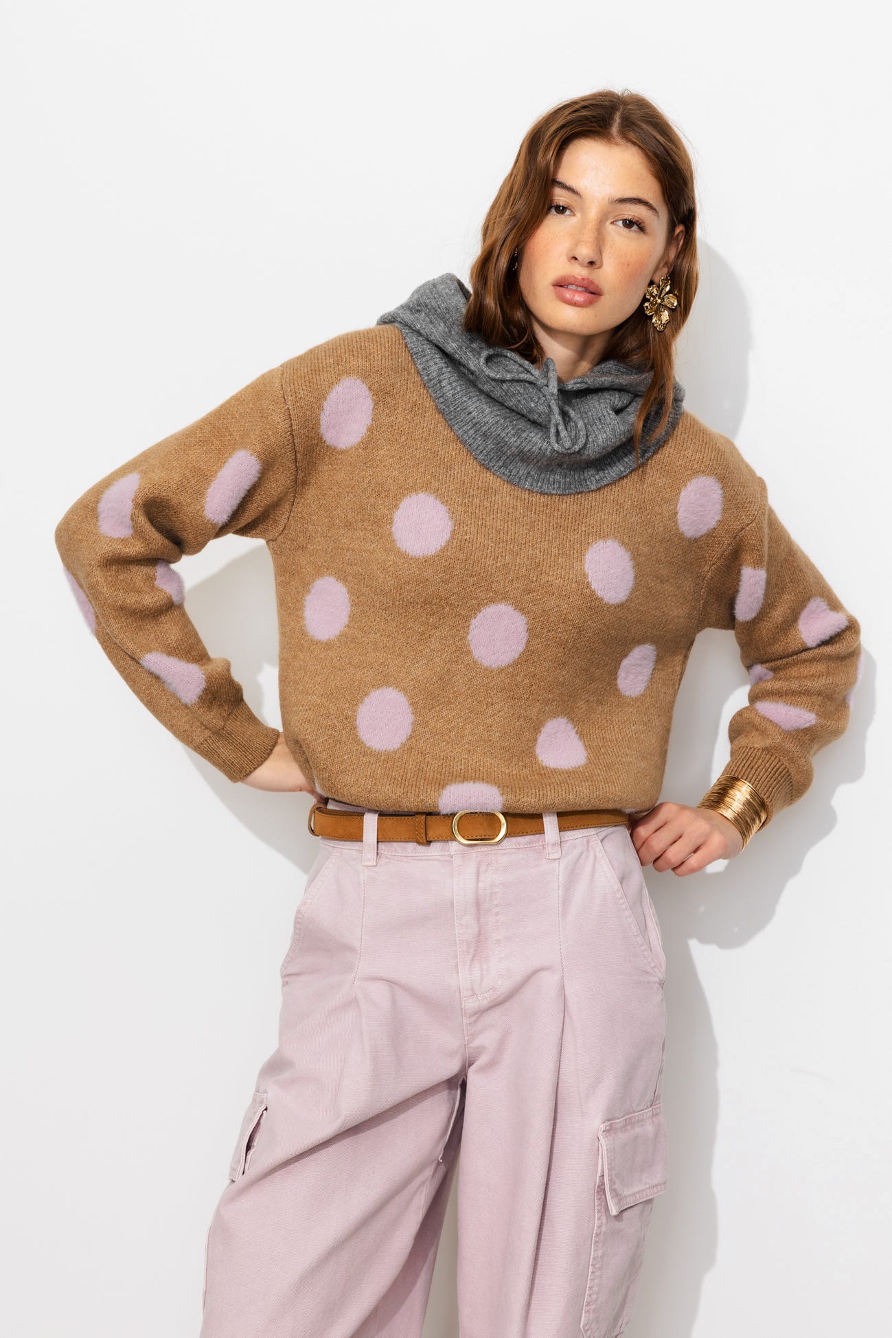 Pull à pois Femme