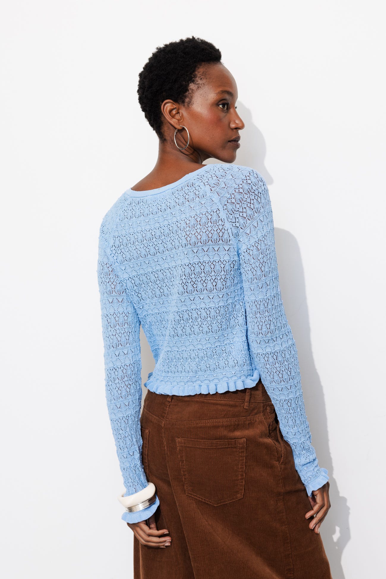 Pull en maille dentelle Femme