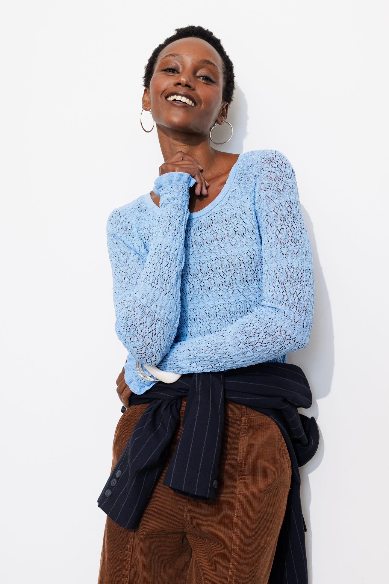 Pull en maille dentelle Femme