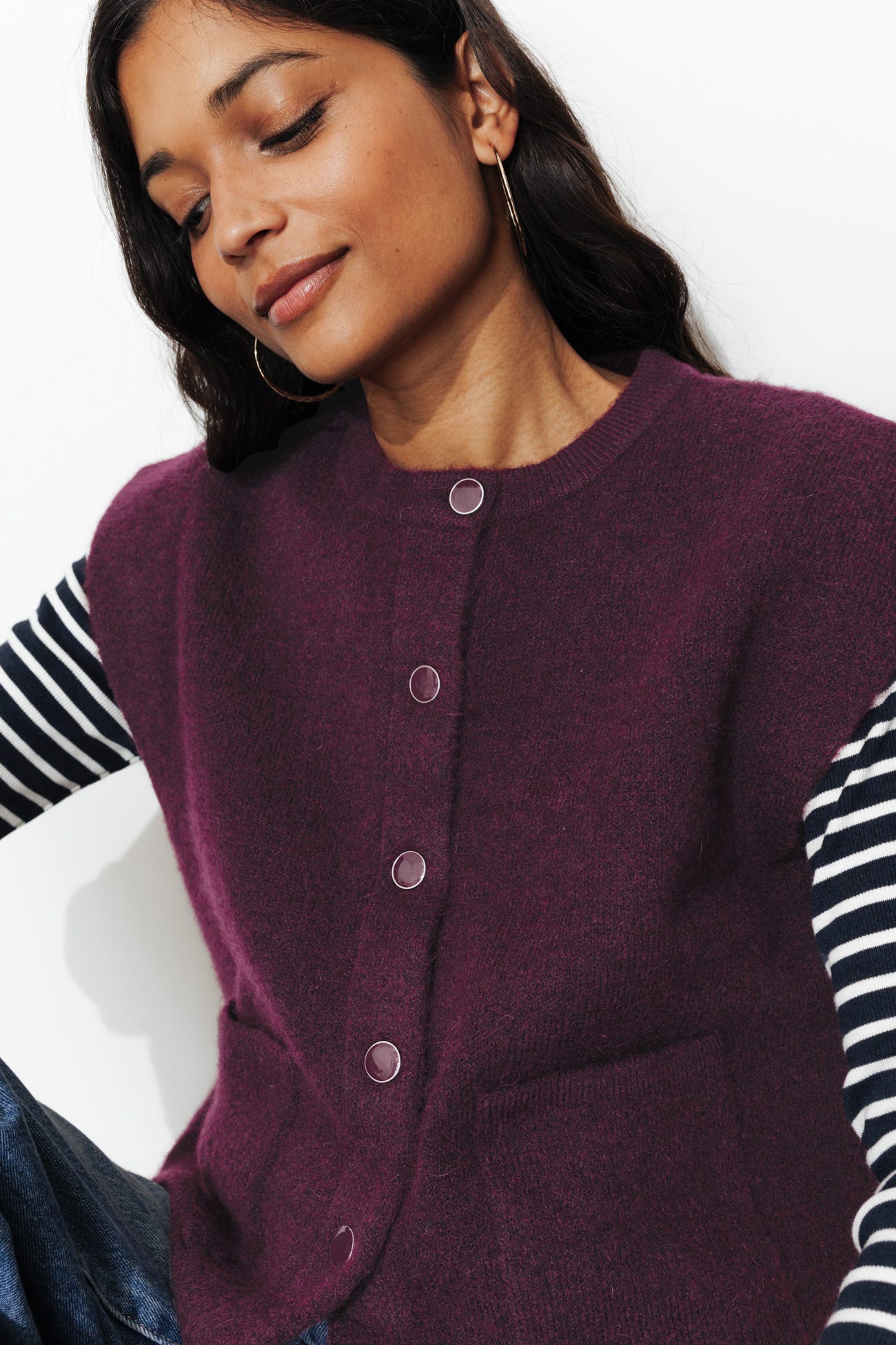 Cardigan sans manches Femme