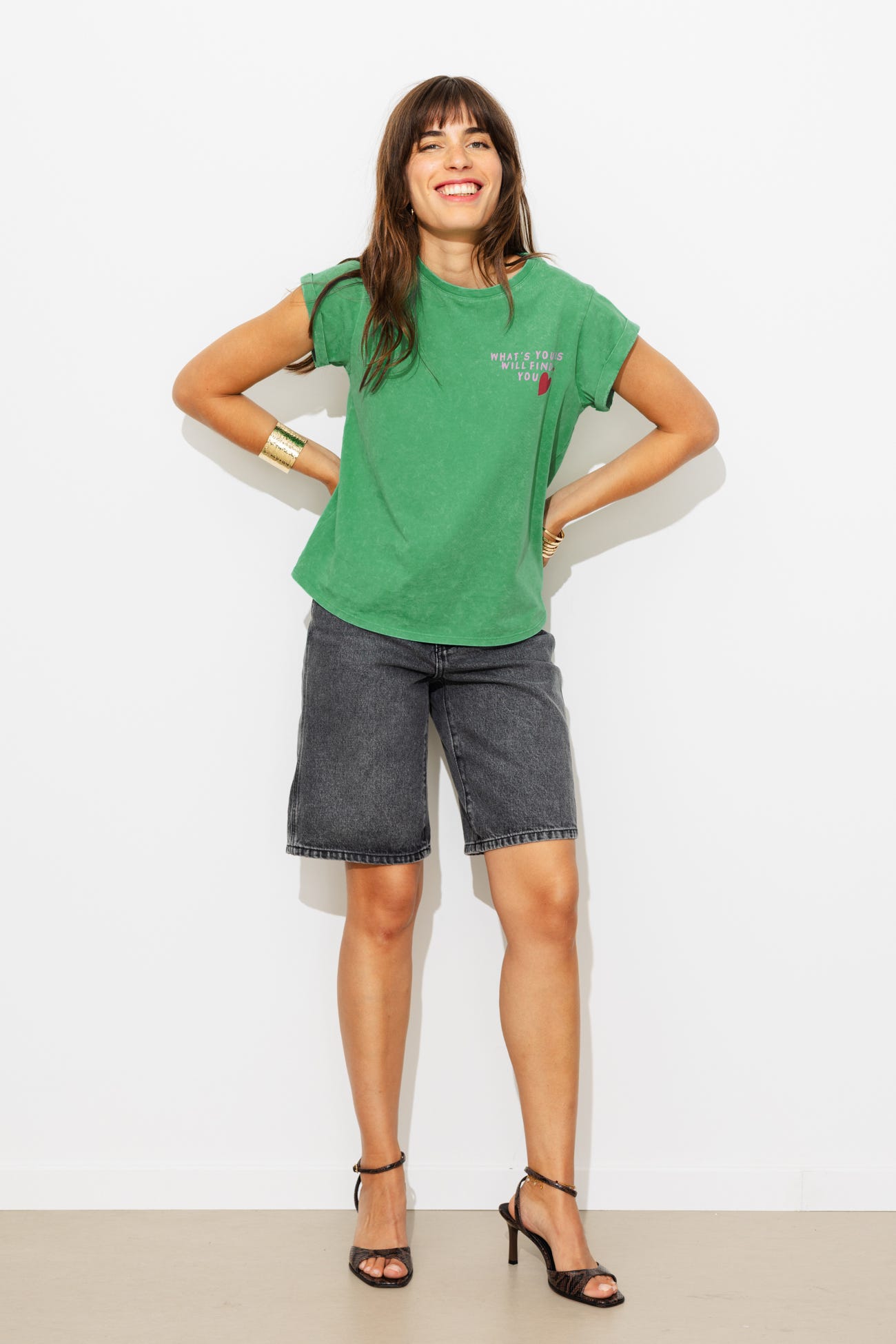 T-shirt à message coeur Femme